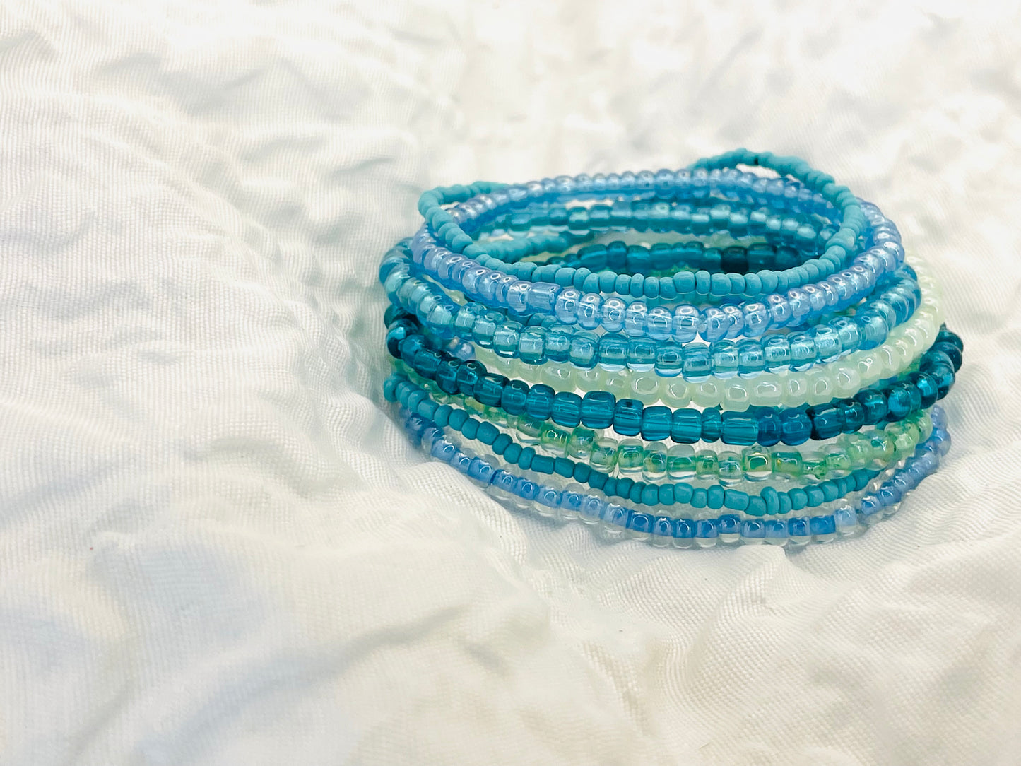 Turquoise Beach bracelets, summer bracelets, blue shade bracelets