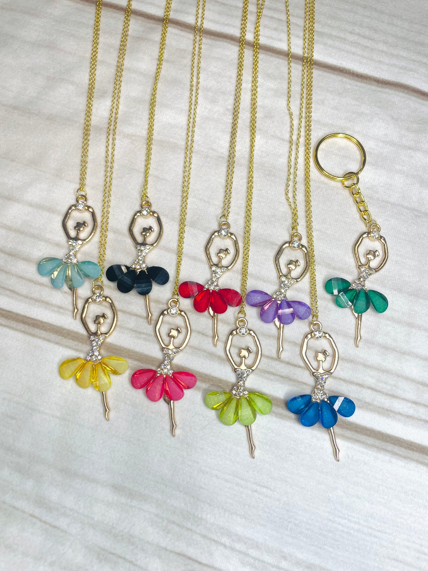 Ballerina necklaces ballerina keychains