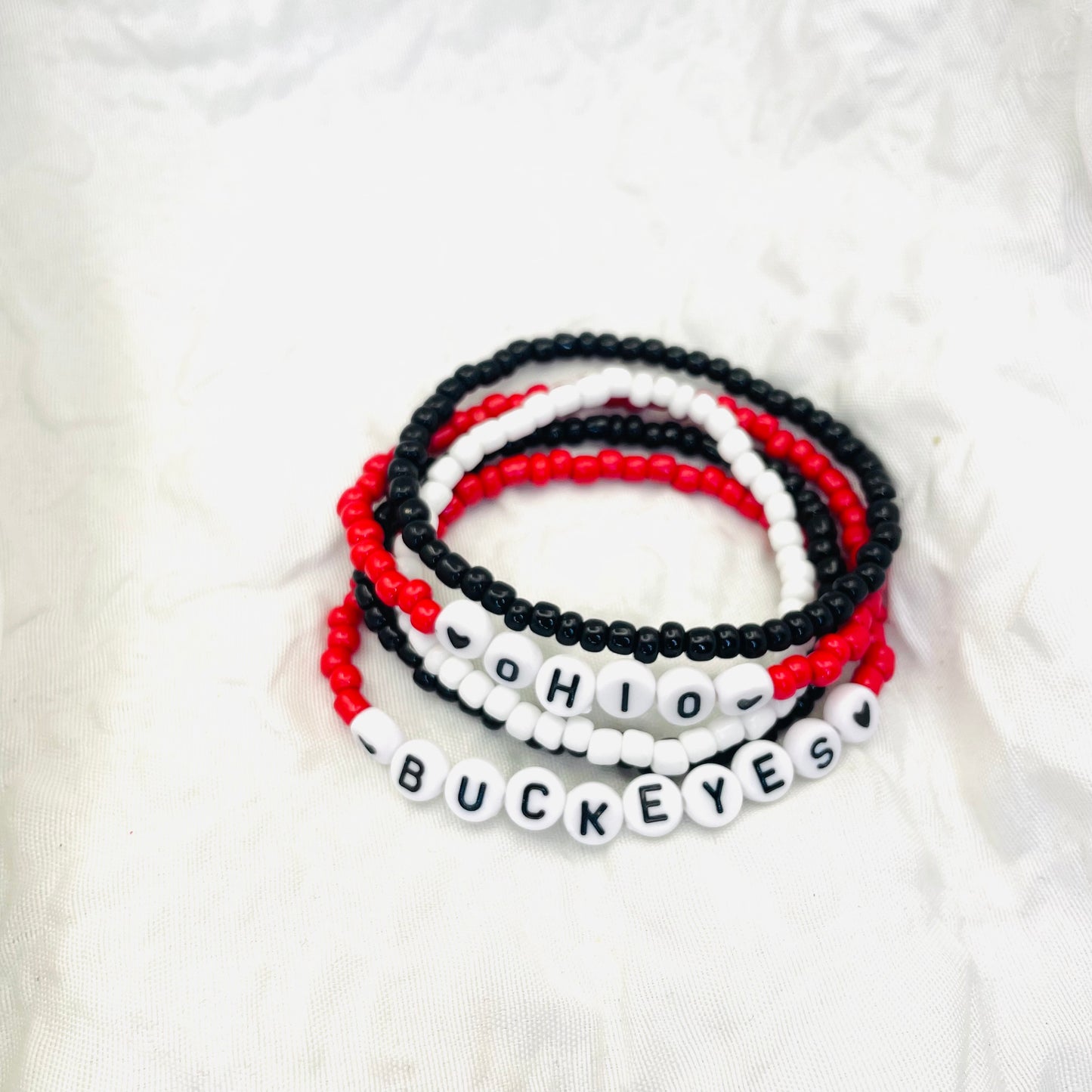 Ohio bracelet set Buckeyes bracelets