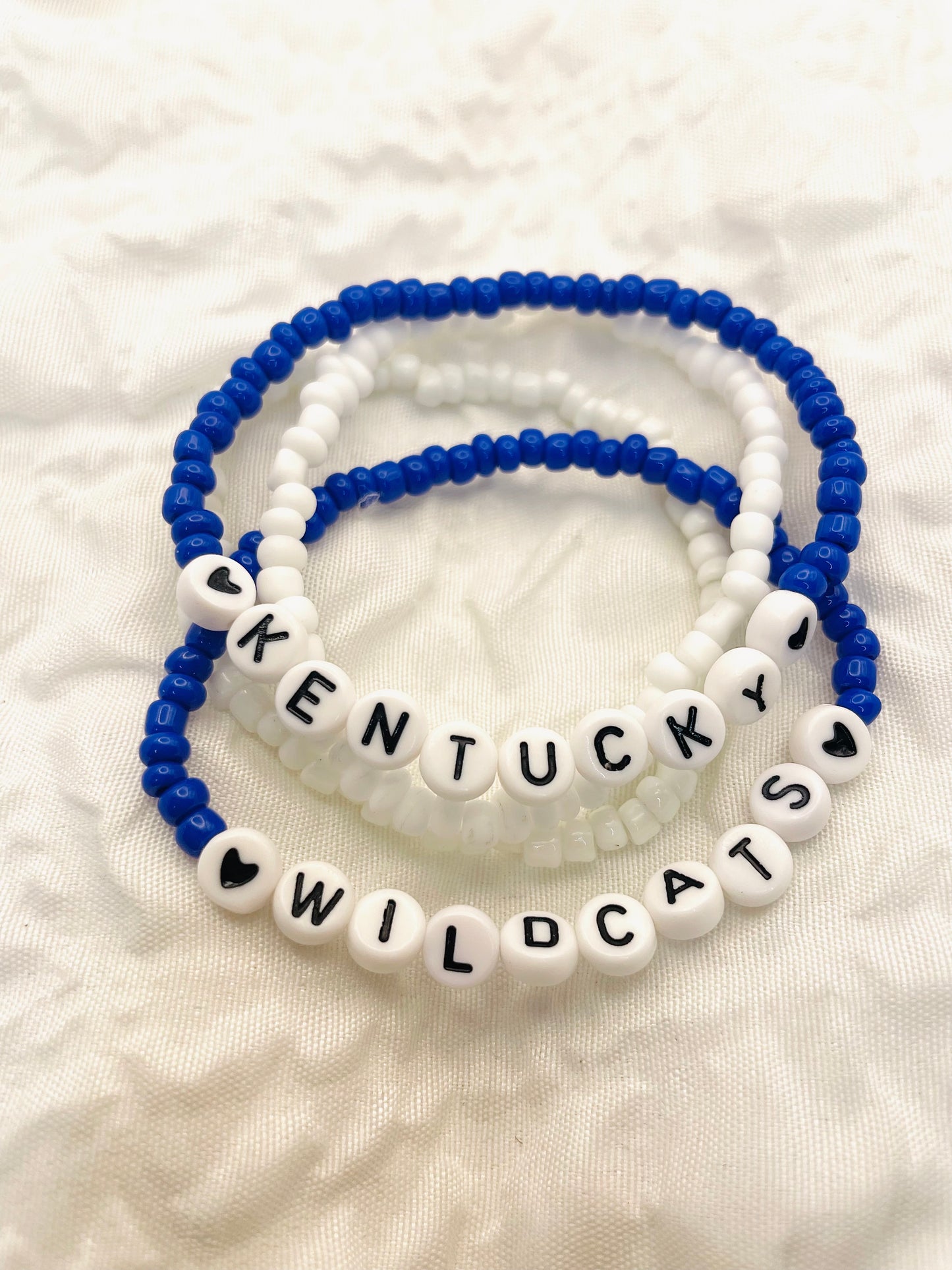 Kentucky Wildcats bracelet set, KY wildcats gift