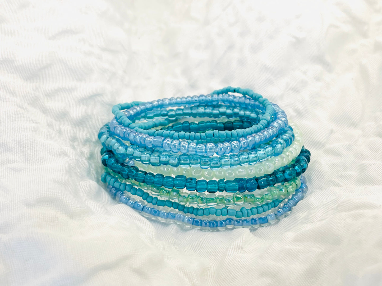 Turquoise Beach bracelets, summer bracelets, blue shade bracelets