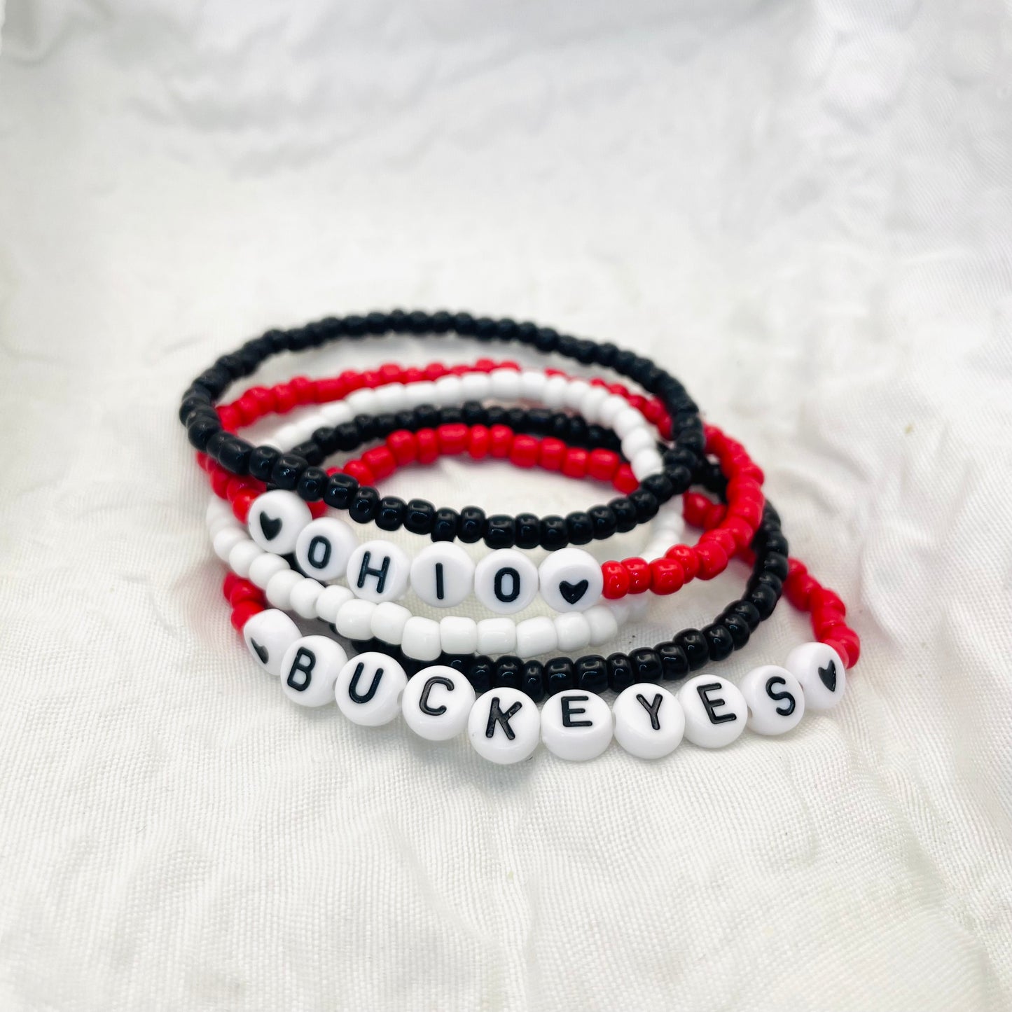 Ohio bracelet set Buckeyes bracelets