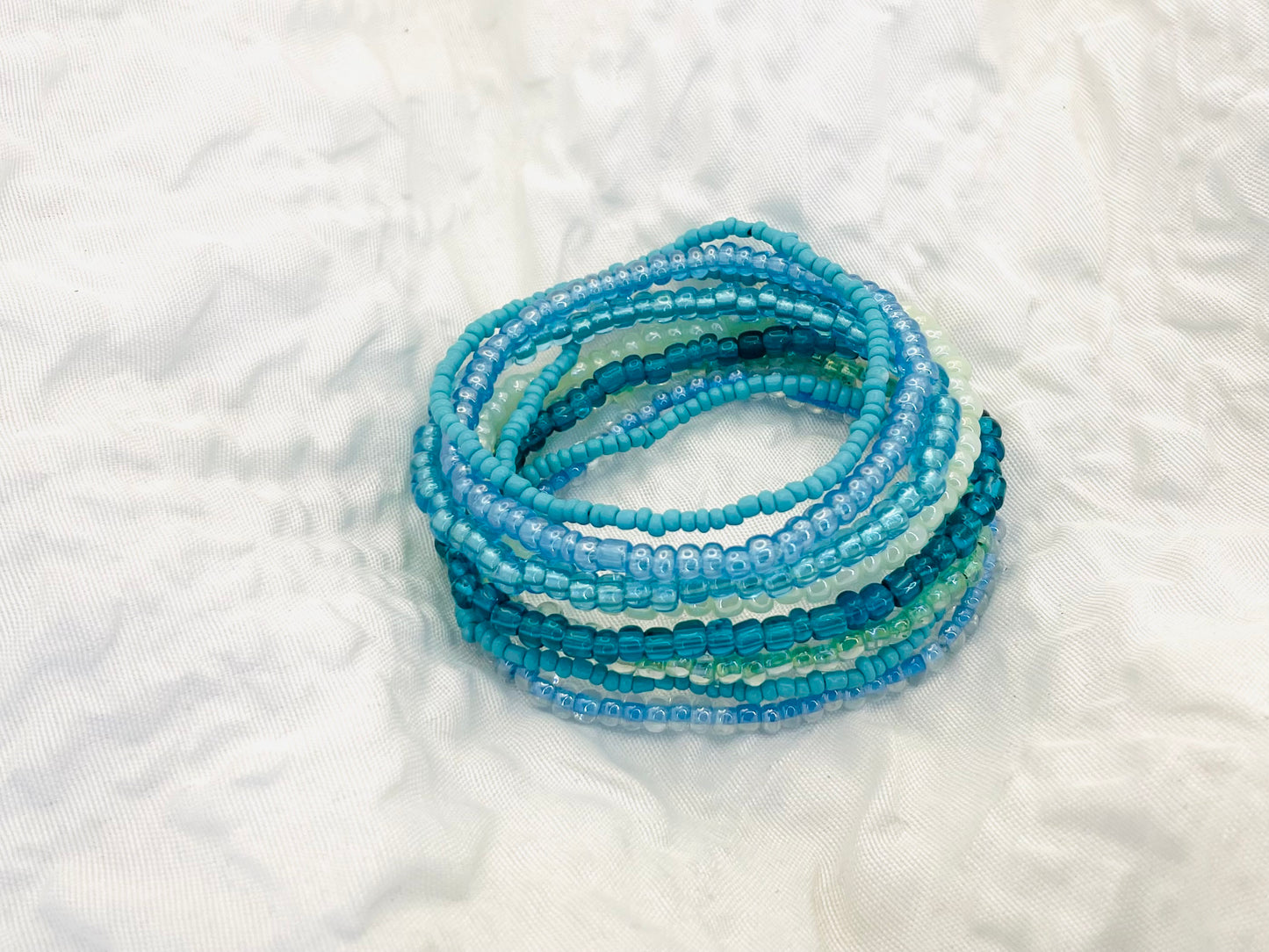 Turquoise Beach bracelets, summer bracelets, blue shade bracelets