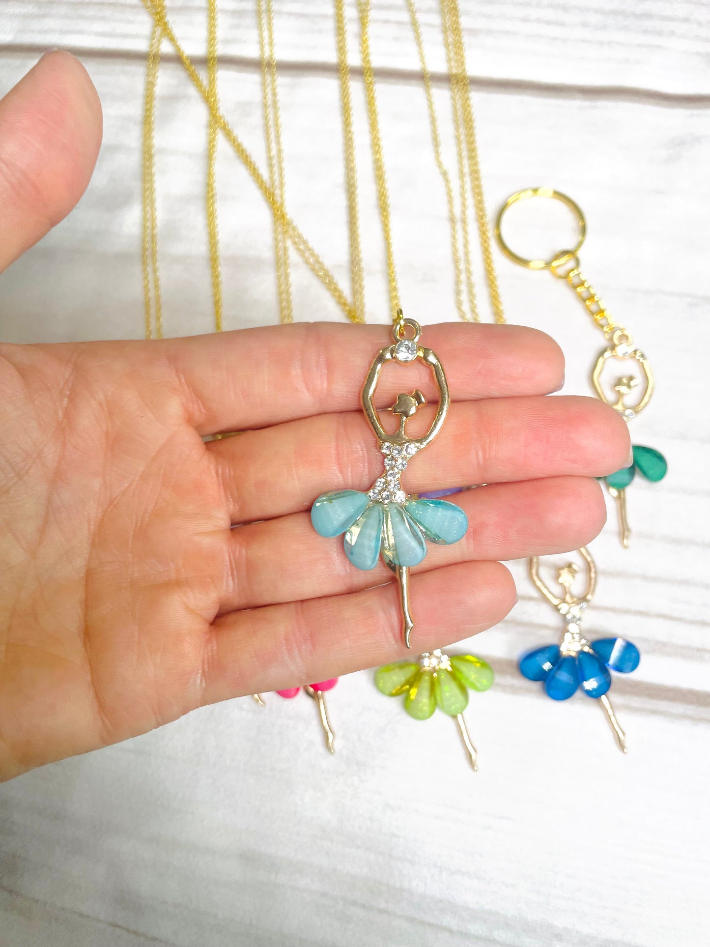 Ballerina necklaces ballerina keychains