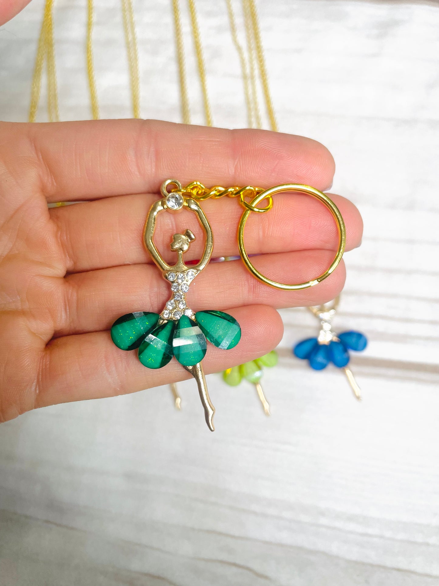 Ballerina necklaces ballerina keychains