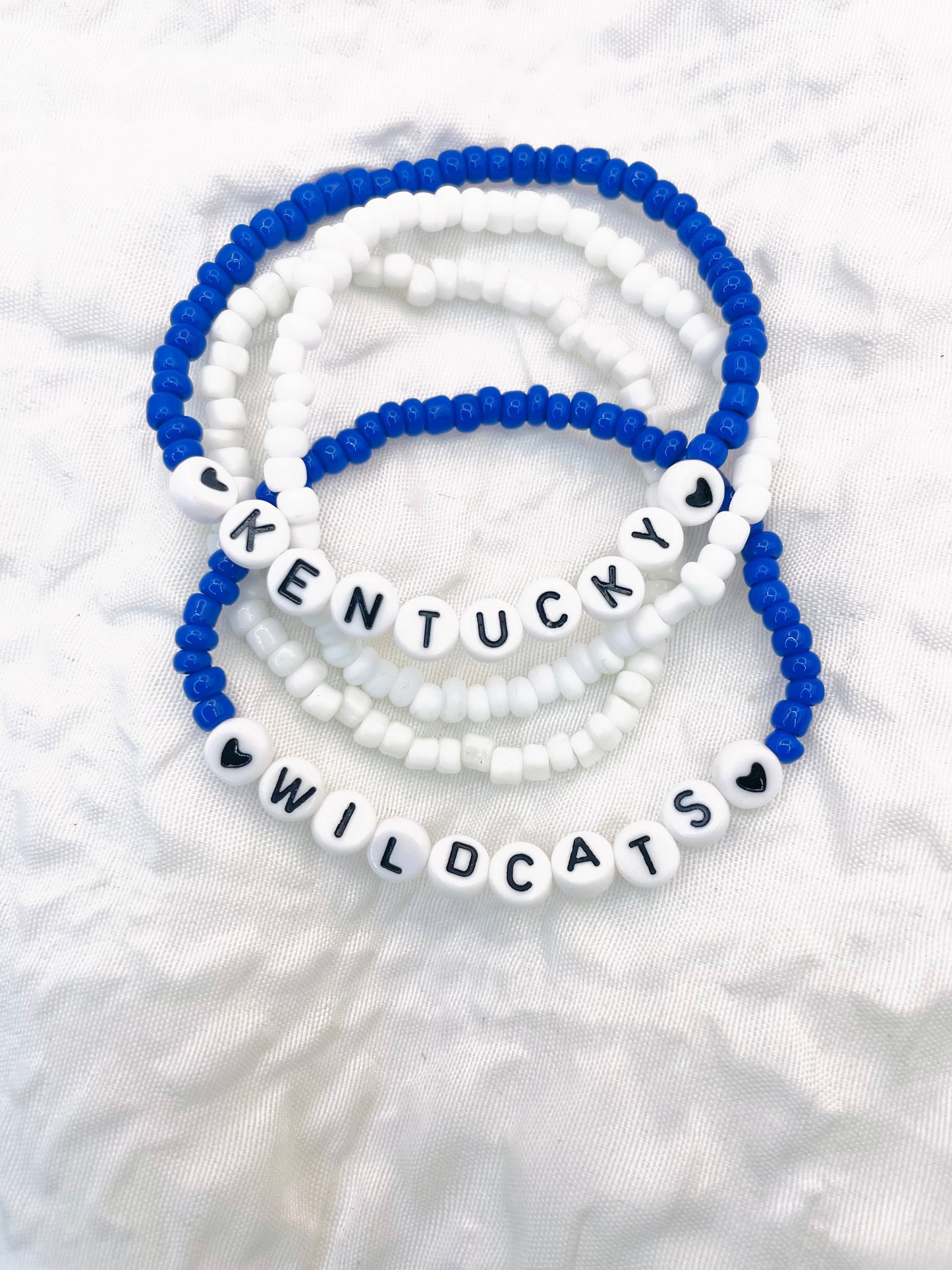 Kentucky Wildcats bracelet set, KY wildcats gift
