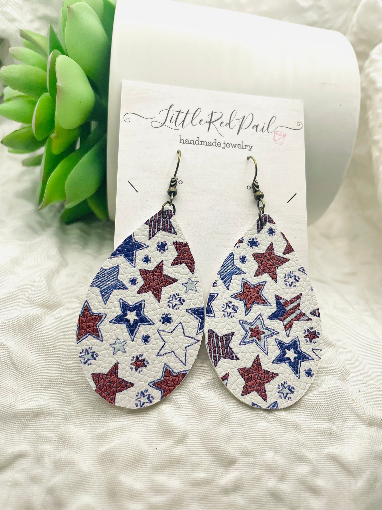 American flag earrings, 4th of July Patriotic earrings,