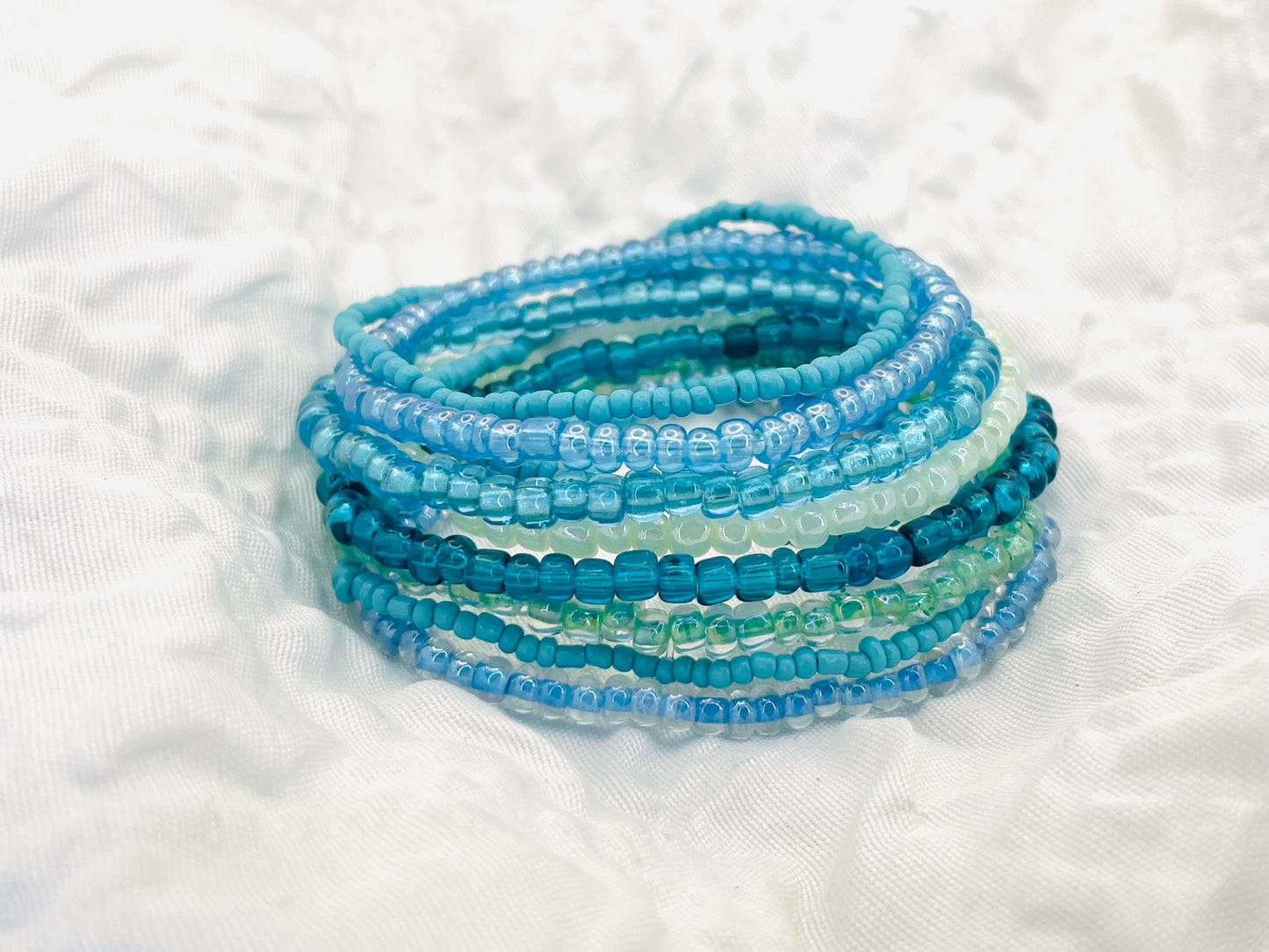 Turquoise Beach bracelets, summer bracelets, blue shade bracelets