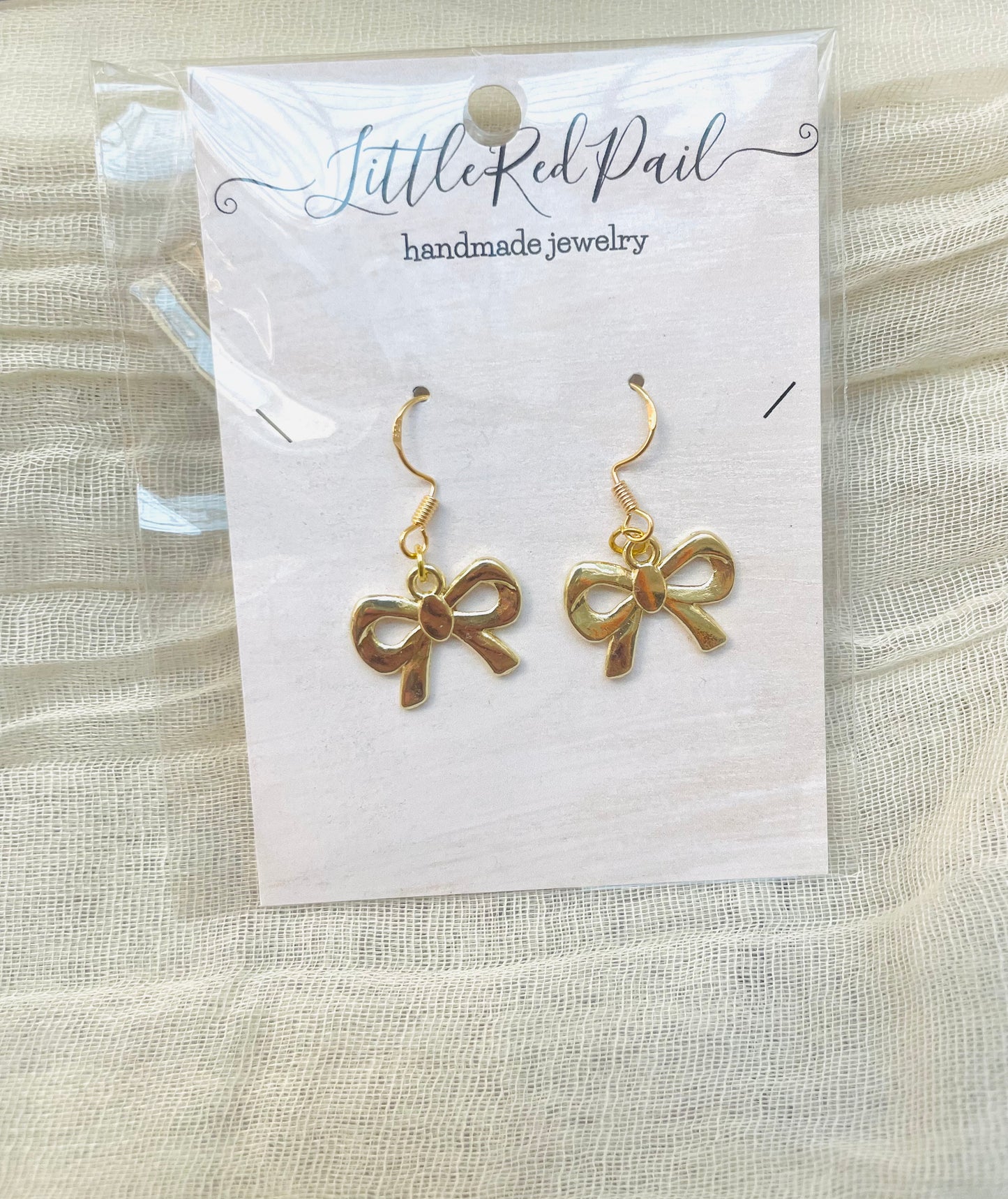 Bow earrings, gold bow jewelry
