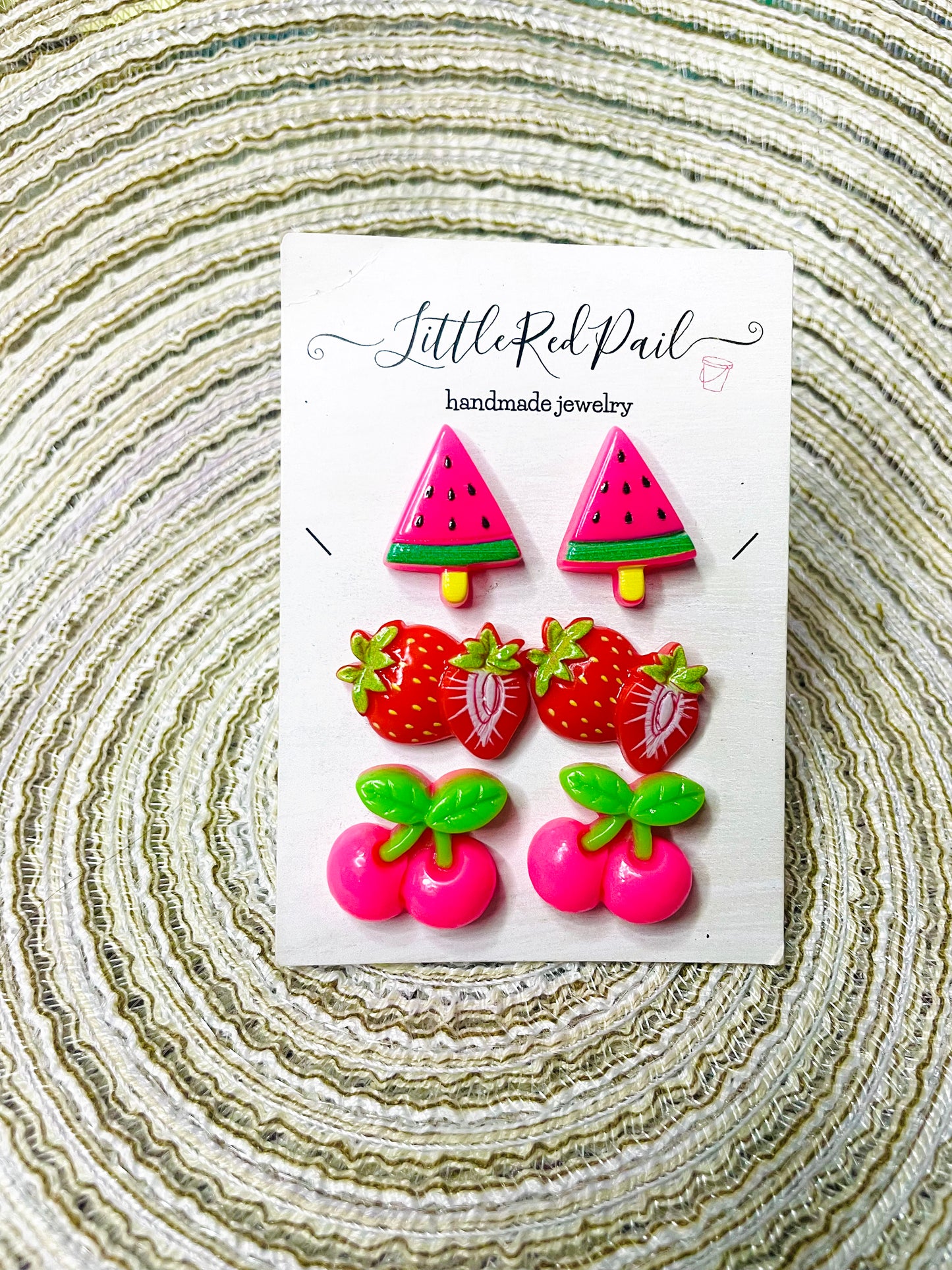 Fun summer stud earrings, hypoallergenic earrings for girls and women