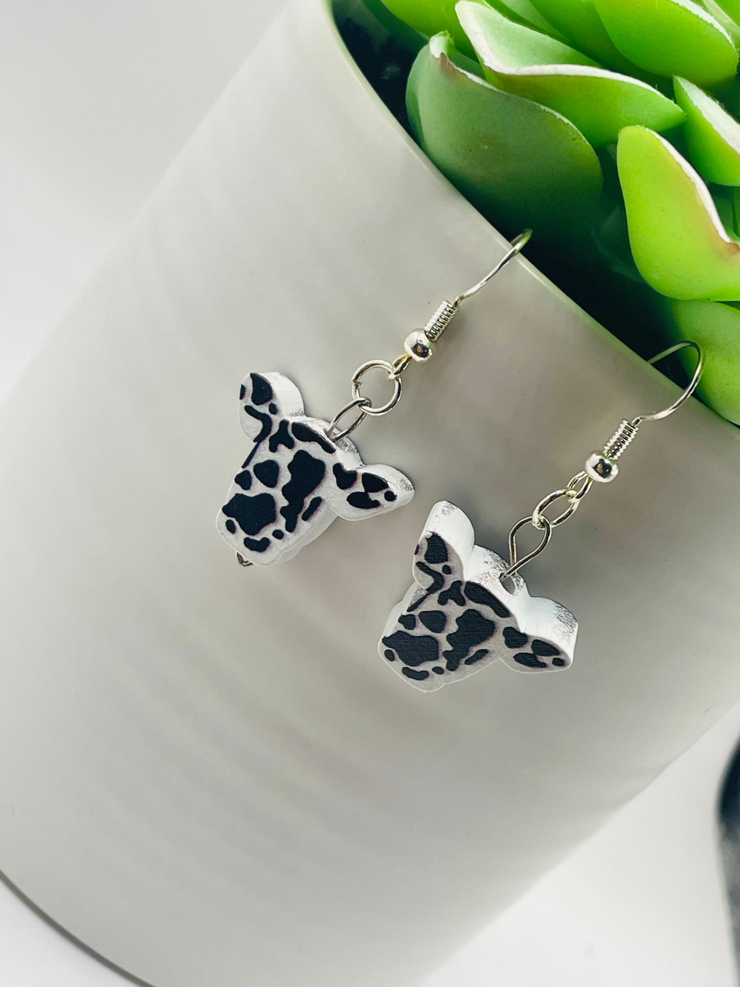 Cow earrings, cow jewelry