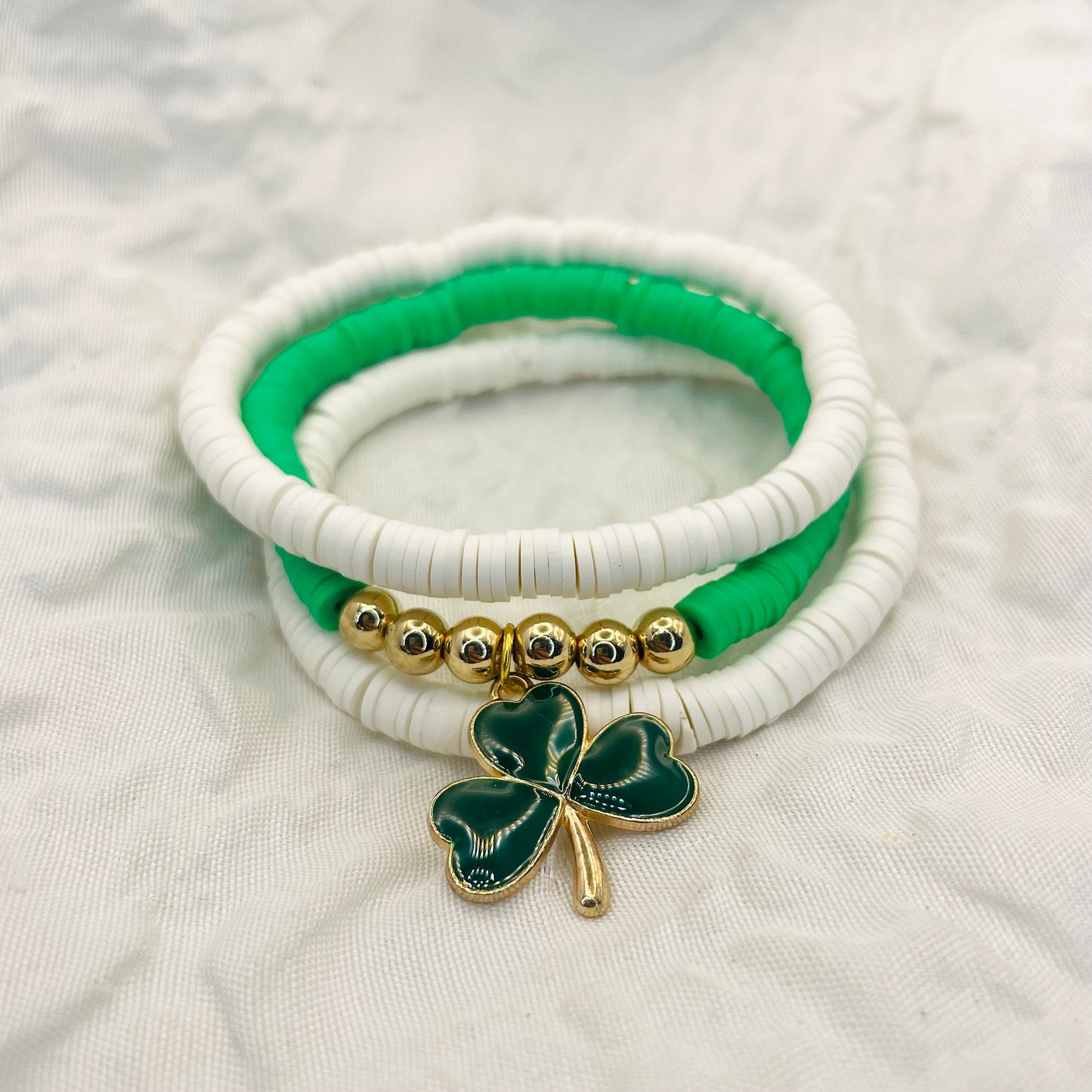 St. Patrick’s Day jewelry, shamrock bracelet