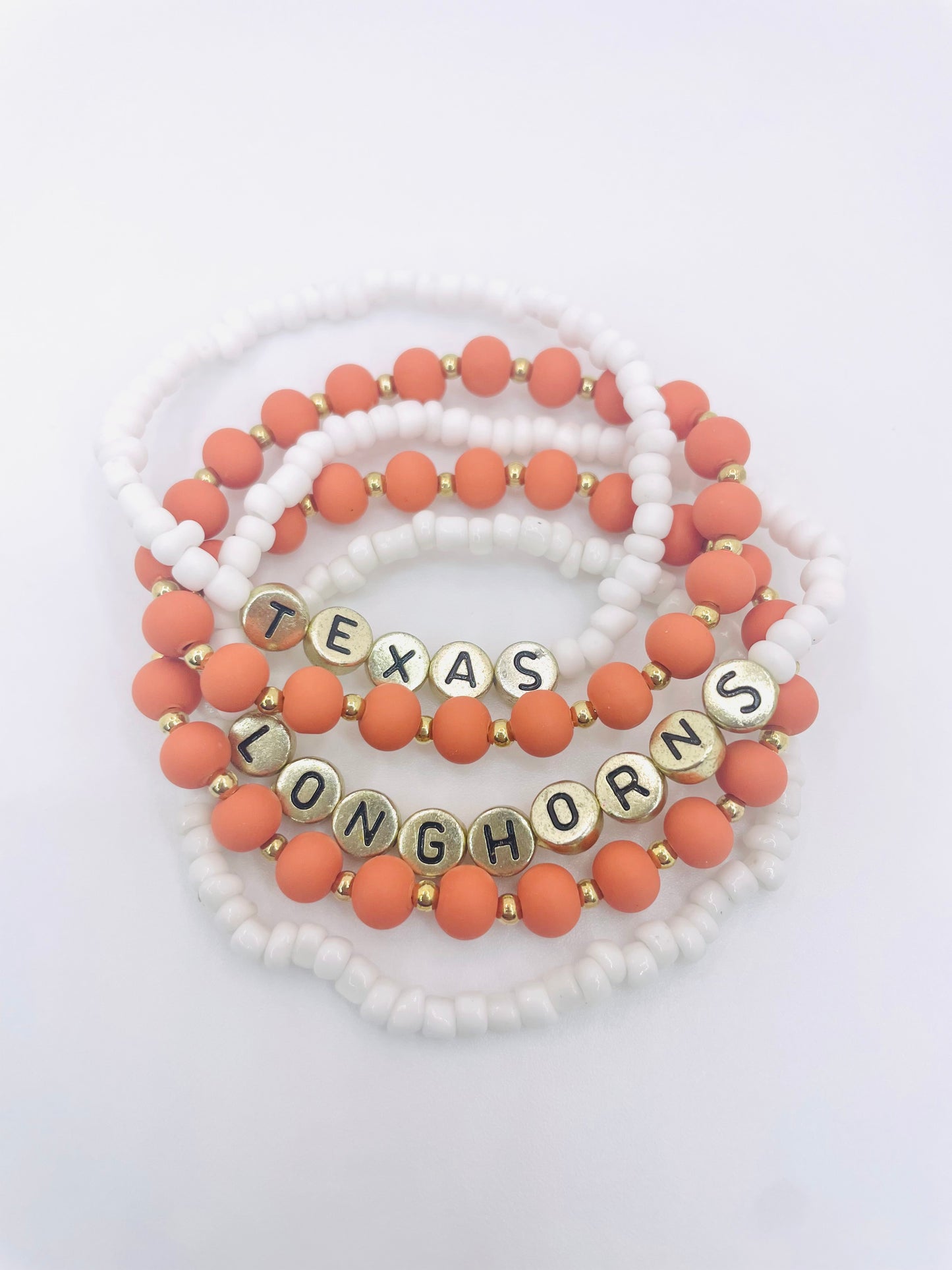 Texas Longhorns bracelet set