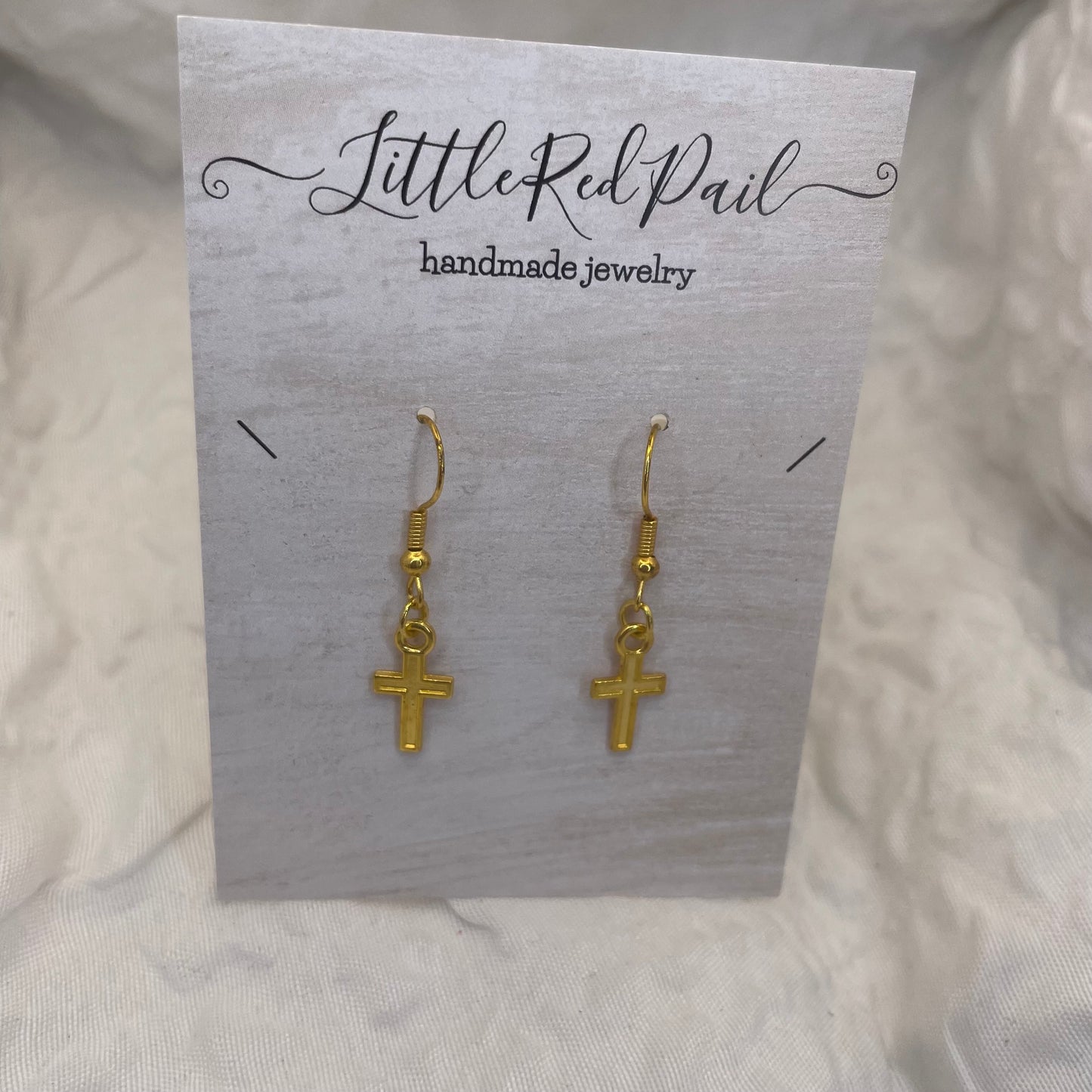 Cross earrings, Gold jewelry