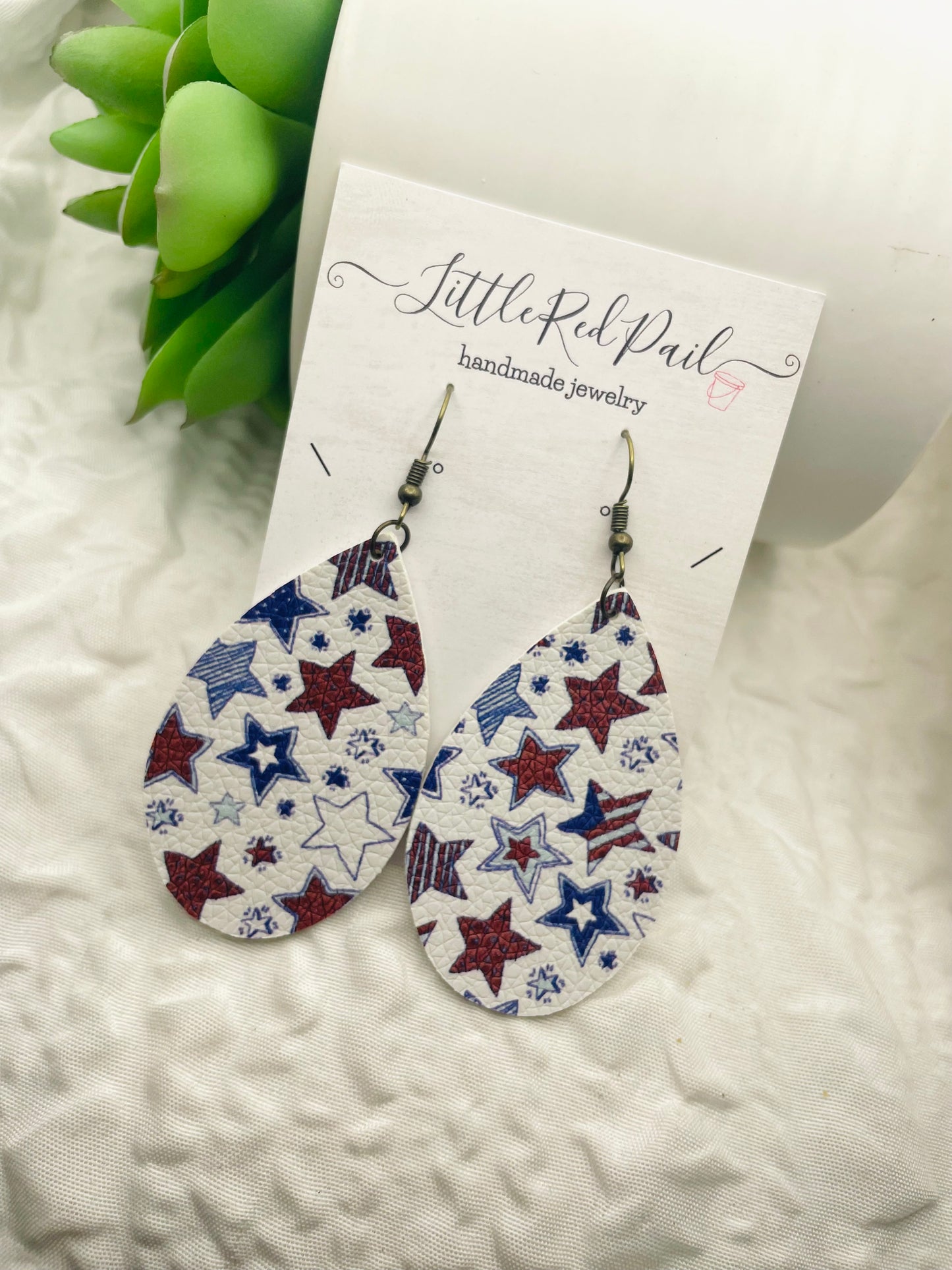 American flag earrings, 4th of July Patriotic earrings,