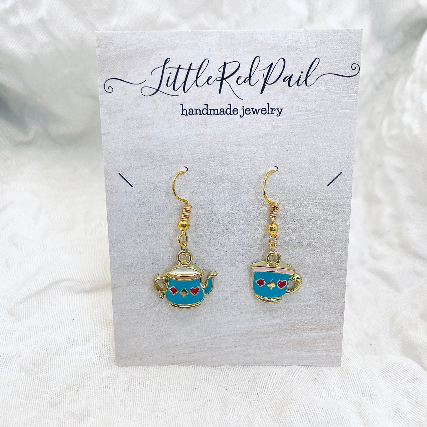 Tea pot or tea cup spill the tea necklace or earrings