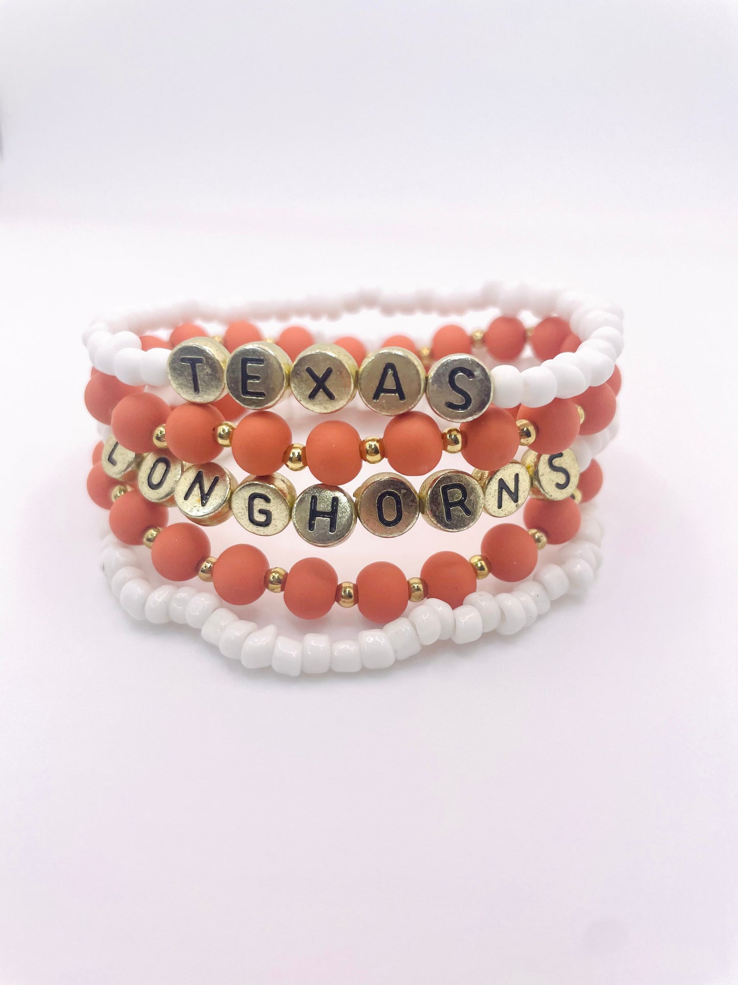 Texas Longhorns bracelet set