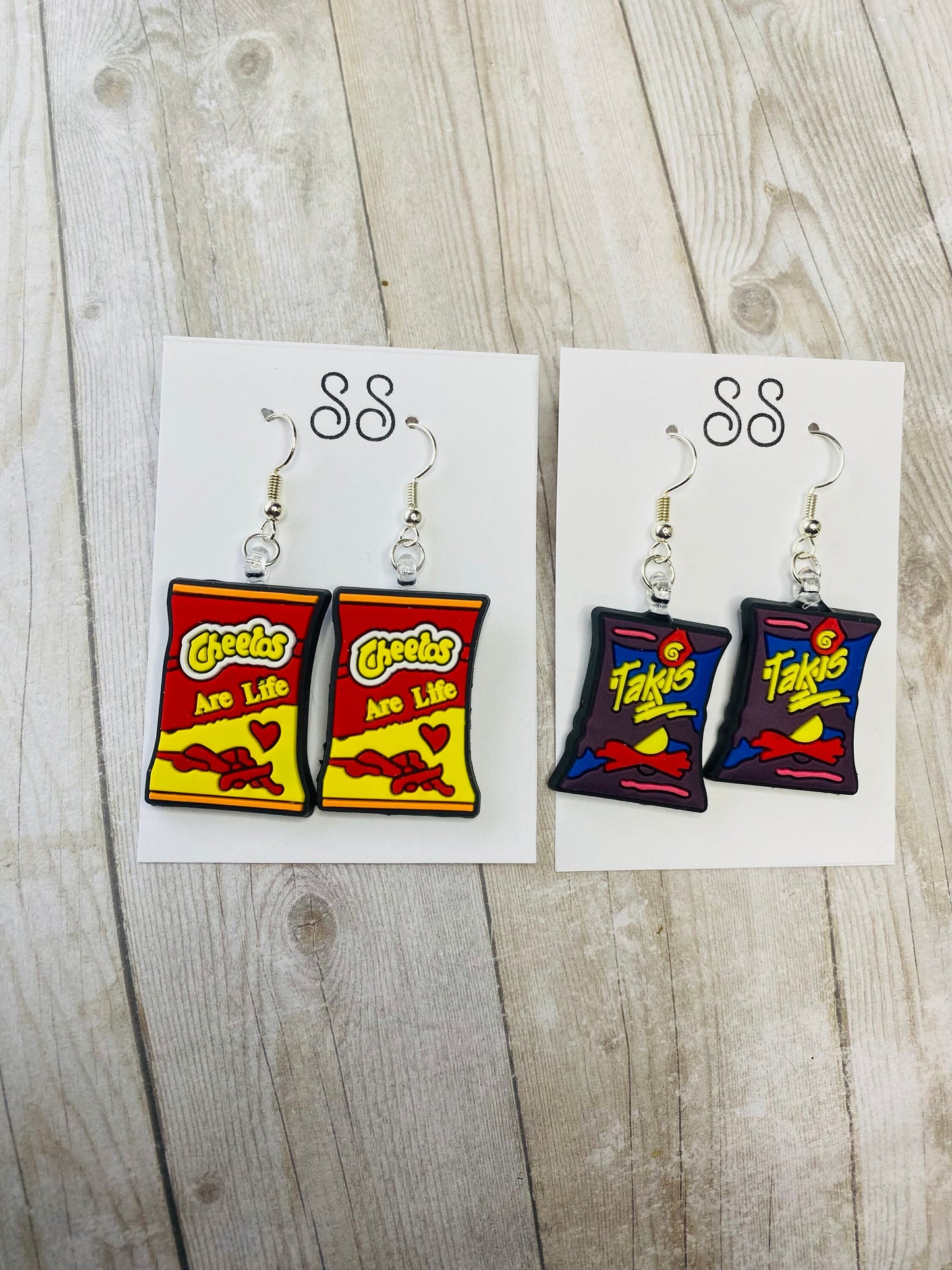 Novelty earrings Coke, sprite, Pepsi takis, Cheetos chick sandwich waffle fries funny earrings hypoallergenic earrings