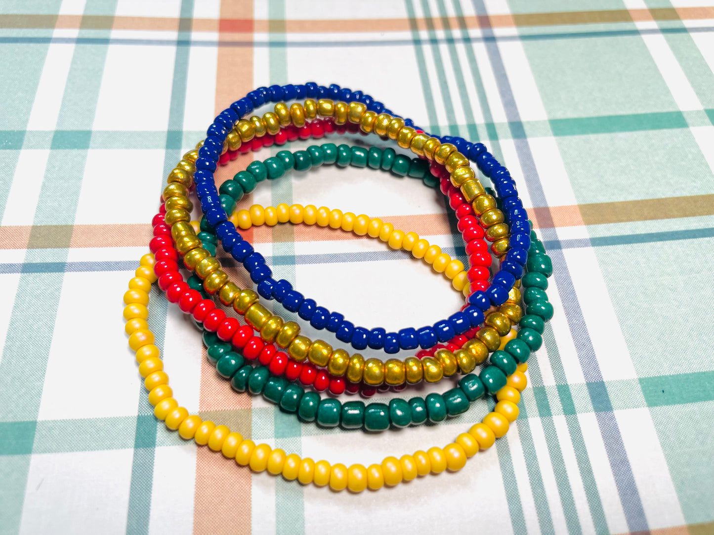 Holiday bracelets fall bracelets trendy bracelets red, green, gold, bluebracelets
