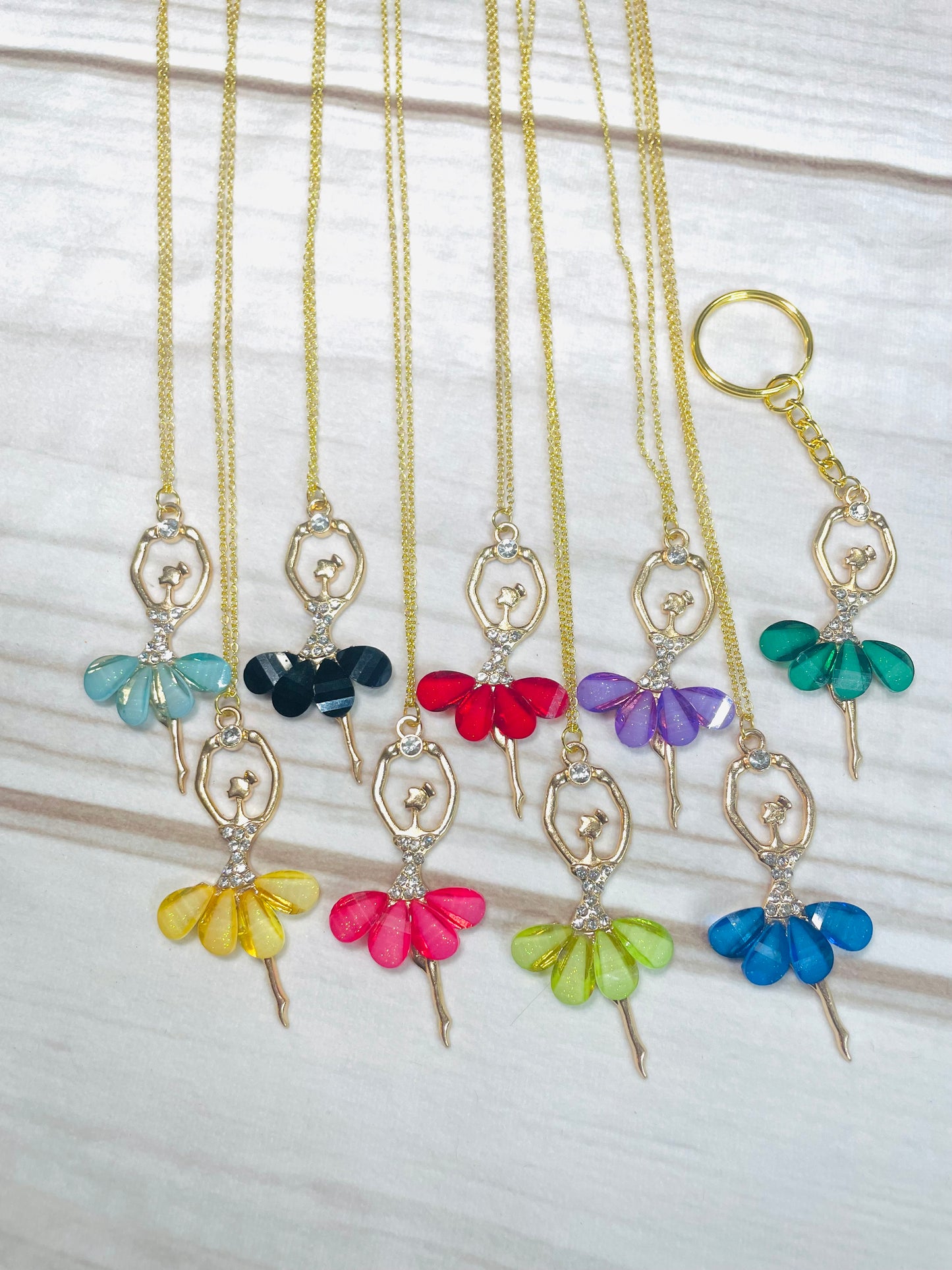 Ballerina necklaces ballerina keychains
