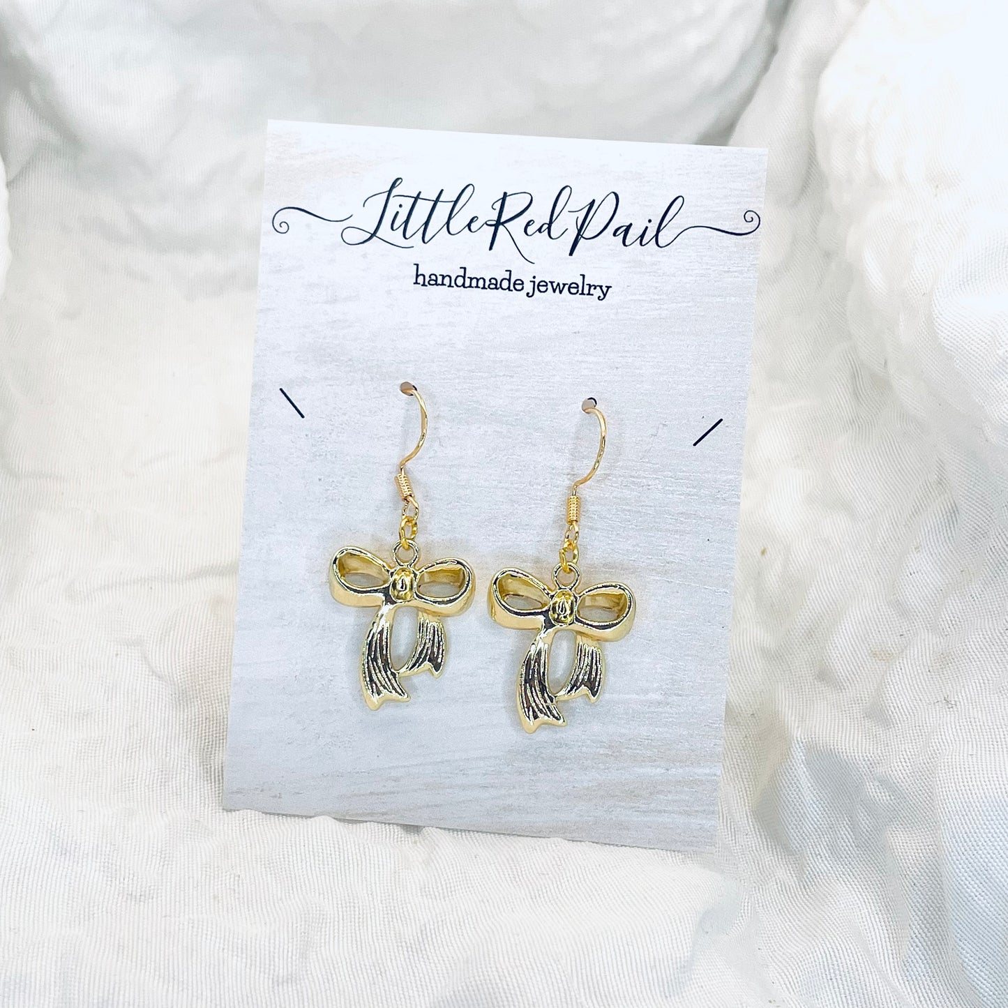 Bow earrings, gold bow jewelry