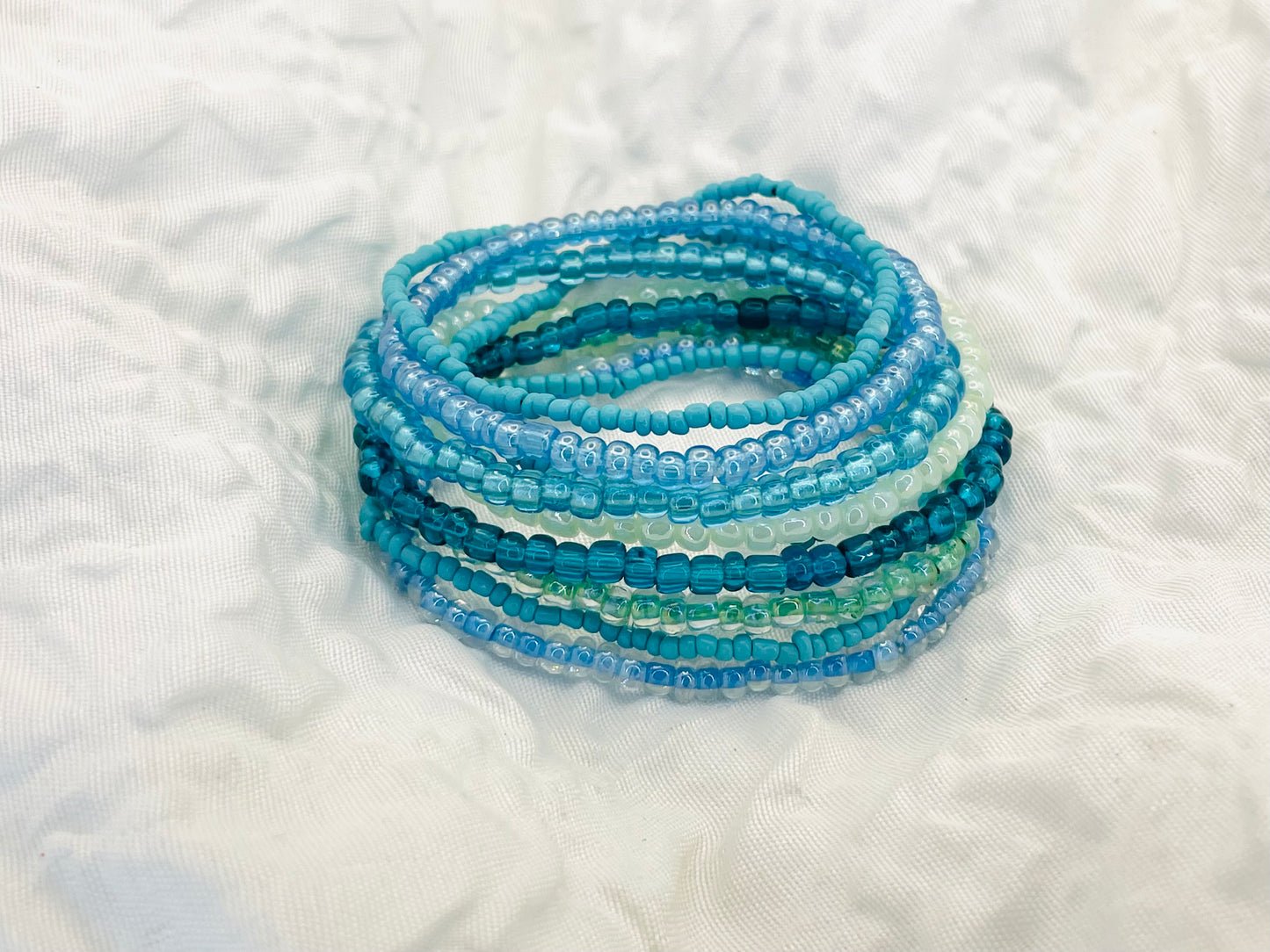 Turquoise Beach bracelets, summer bracelets, blue shade bracelets