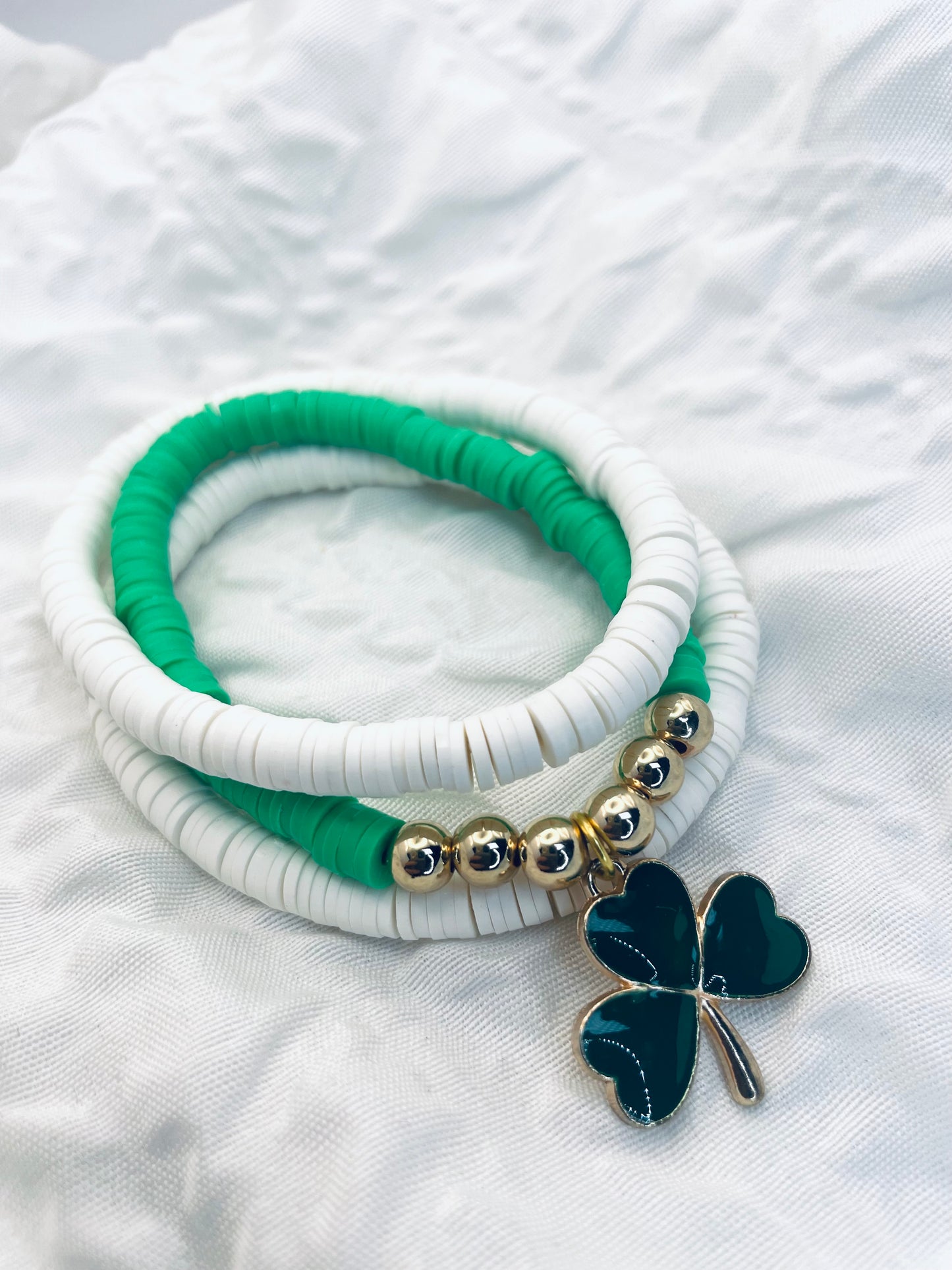 St. Patrick’s Day jewelry, shamrock bracelet