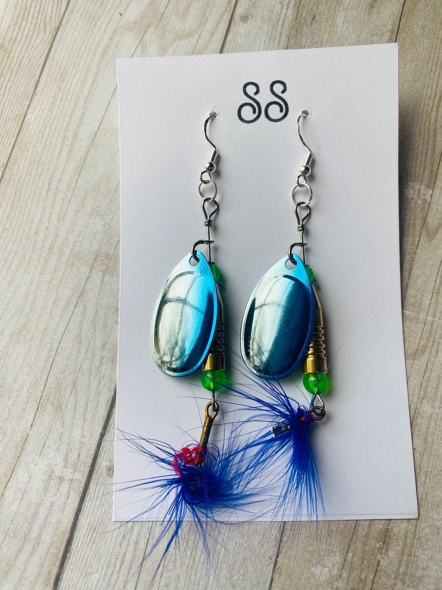 Fishing earrings angler earrings fishing lure or antlers hunter/fisher earrings novelty earrings **Hypoallergenic light weight