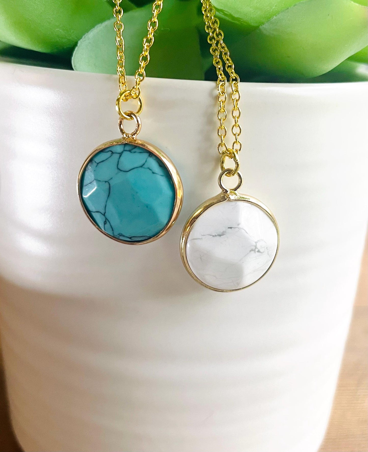 Gemstone pendant necklaces