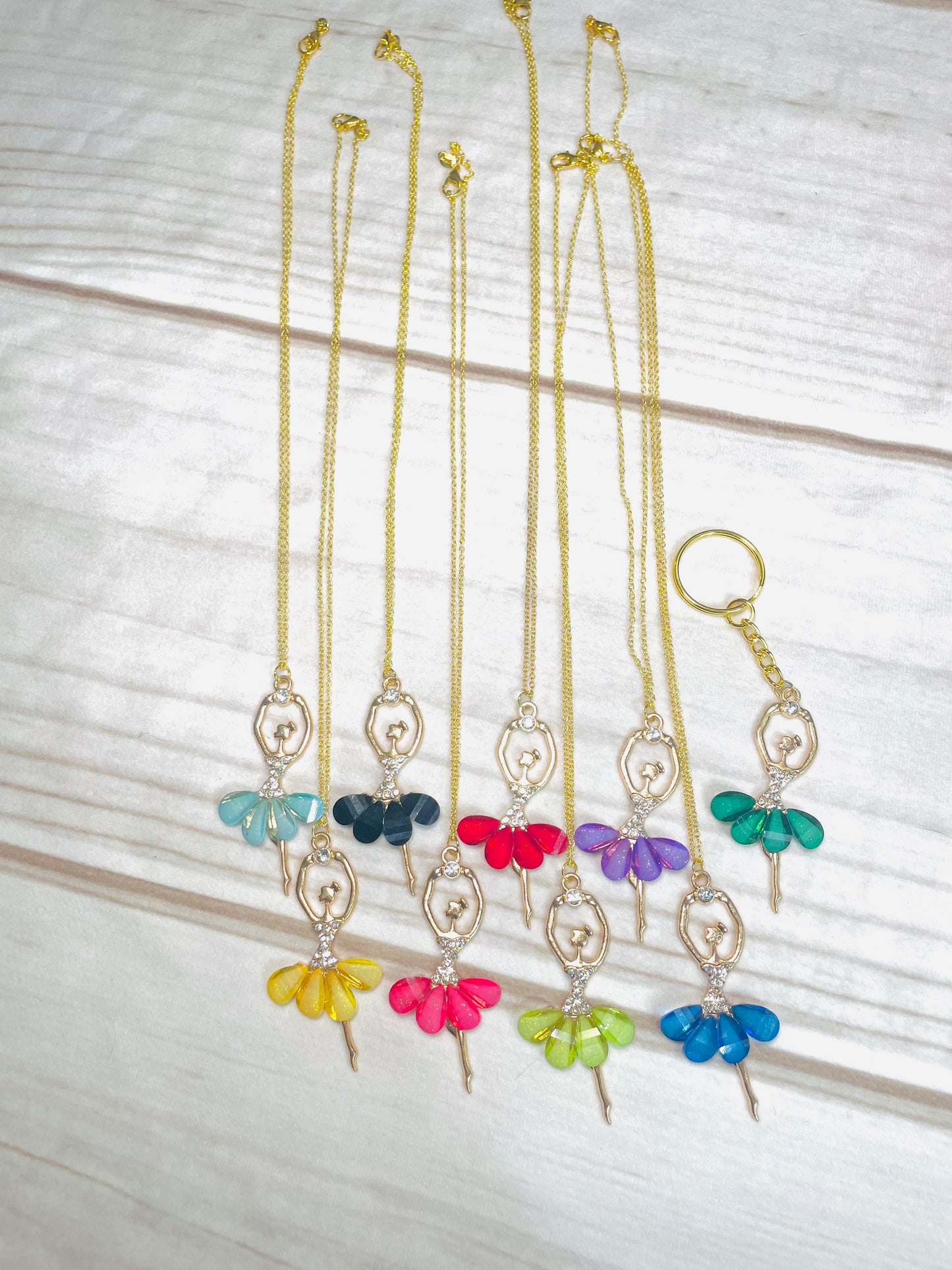 Ballerina necklaces ballerina keychains