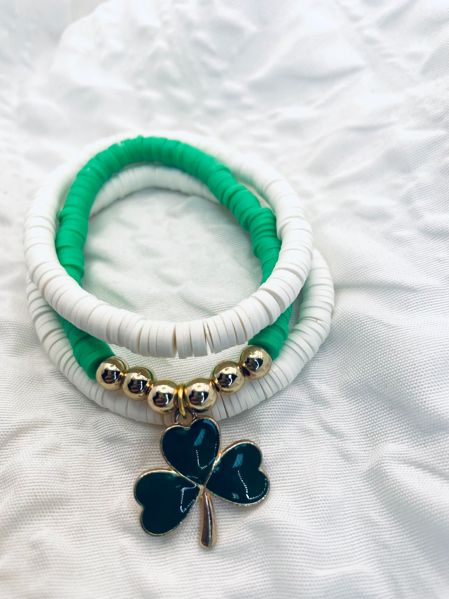St. Patrick’s Day jewelry, shamrock bracelet