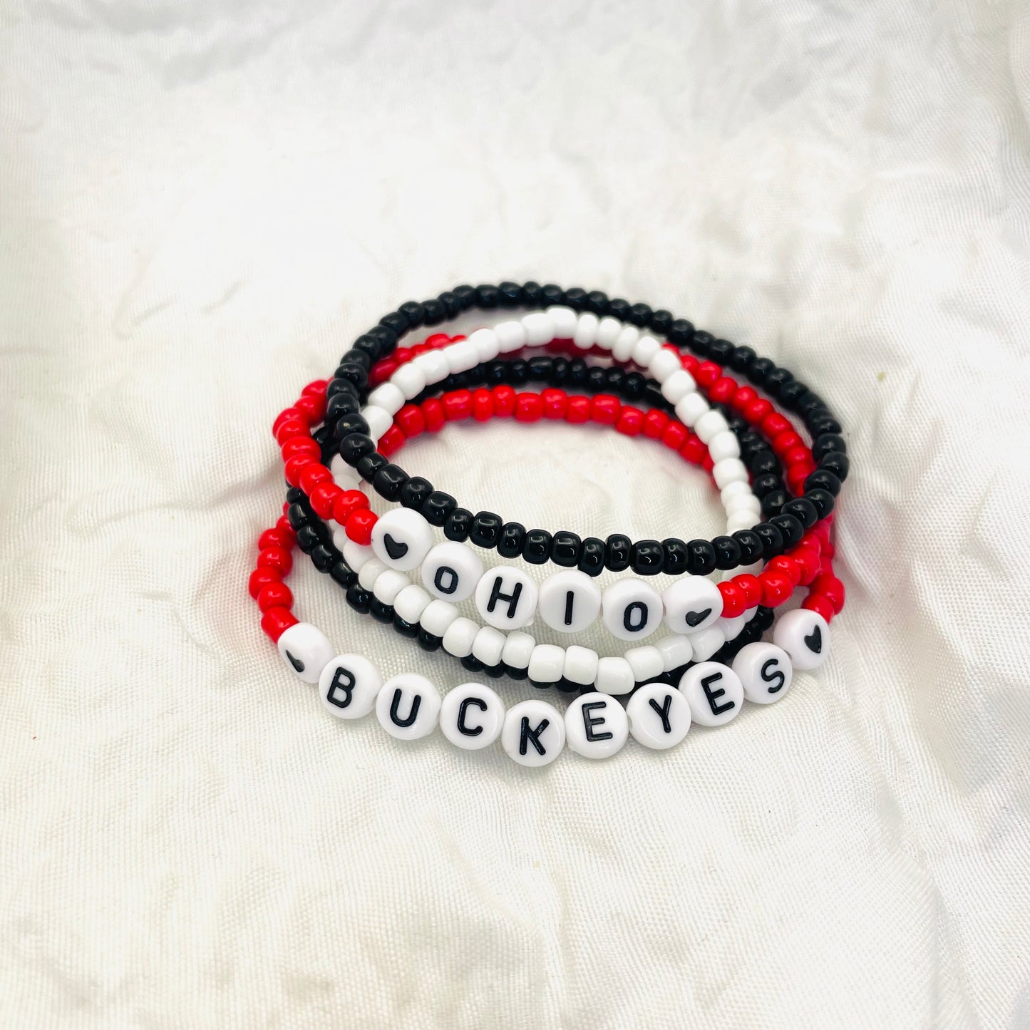 Ohio bracelet set Buckeyes bracelets