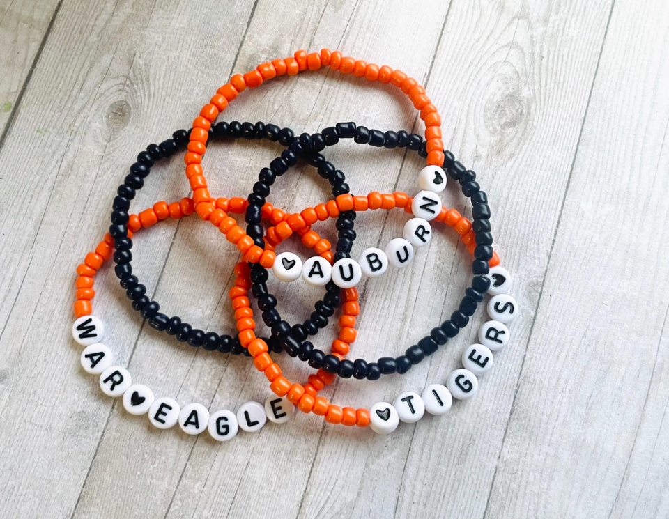 Auburn bracelet set, Auburn Tigers gift set, War Eagle gift