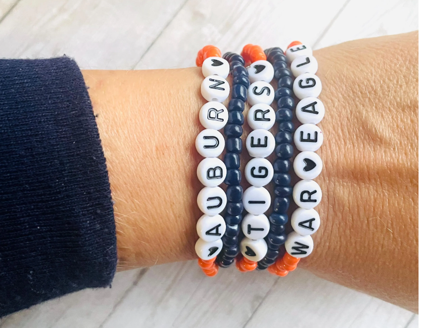 Auburn bracelet set, Auburn Tigers gift set, War Eagle gift