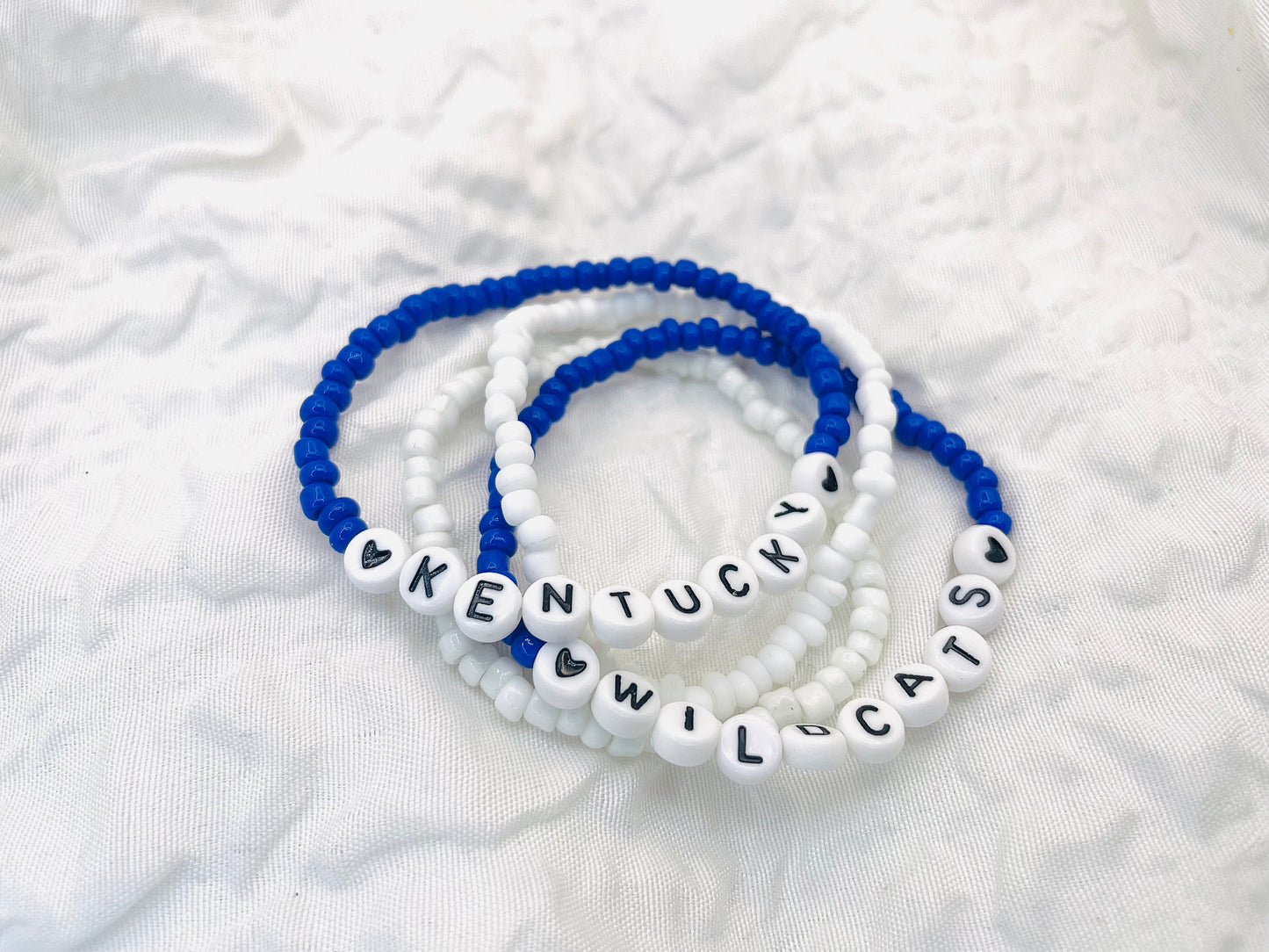 Kentucky Wildcats bracelet set, KY wildcats gift