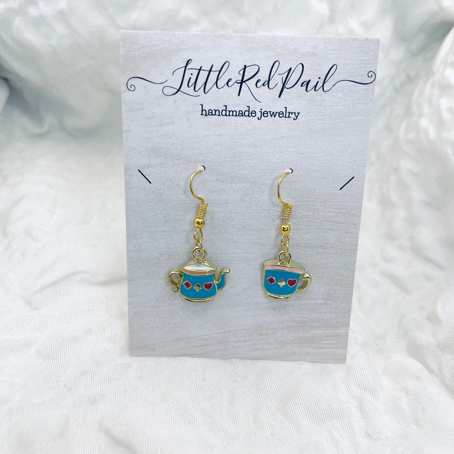 Tea pot or tea cup spill the tea necklace or earrings