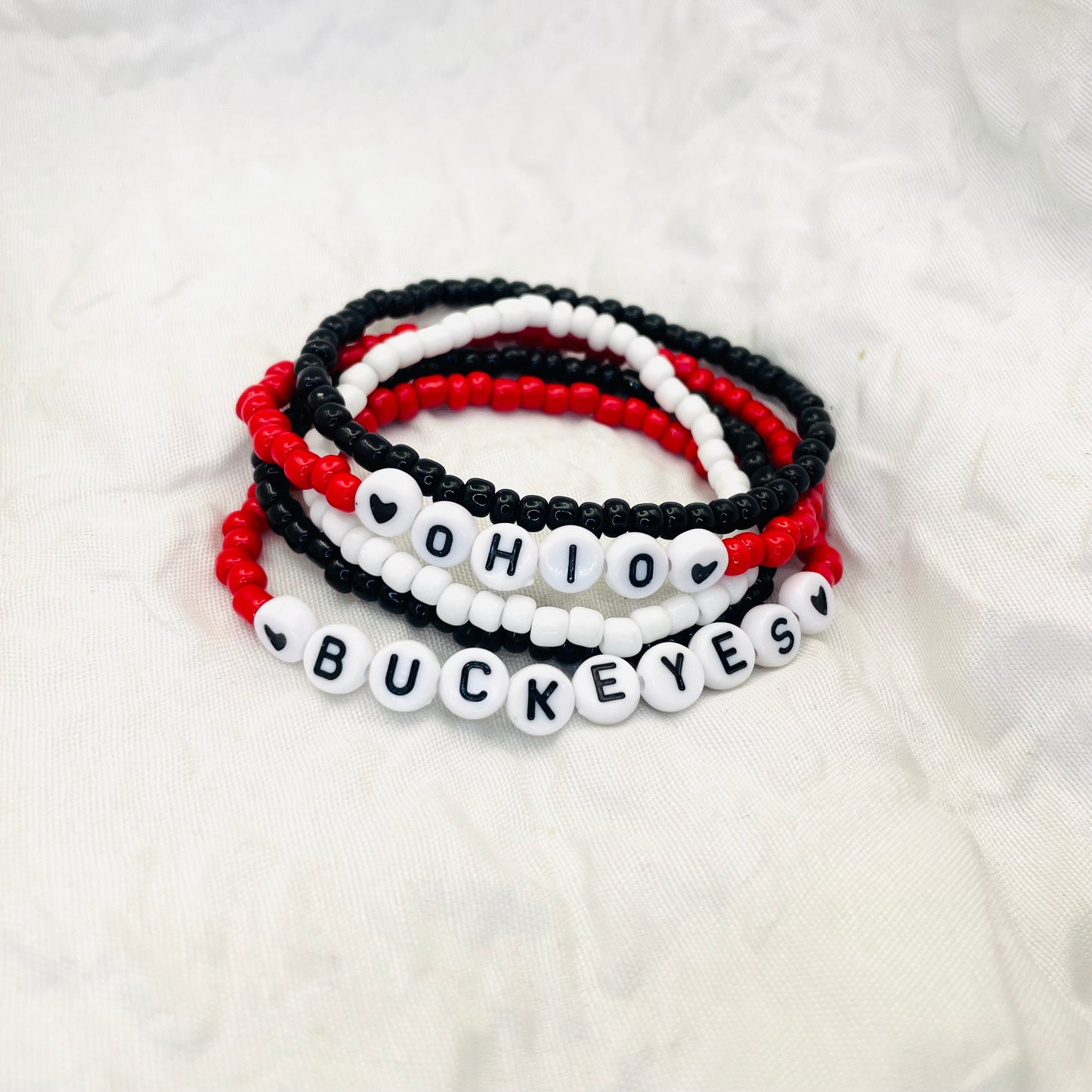 Ohio bracelet set Buckeyes bracelets