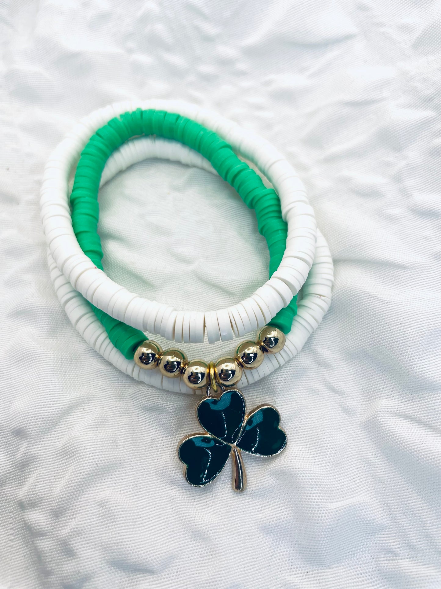 St. Patrick’s Day jewelry, shamrock bracelet