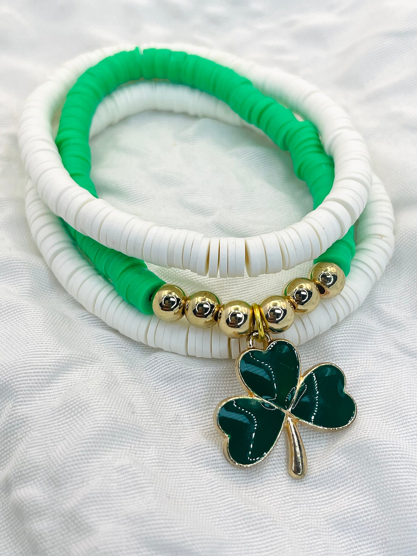 St. Patrick’s Day jewelry, shamrock bracelet