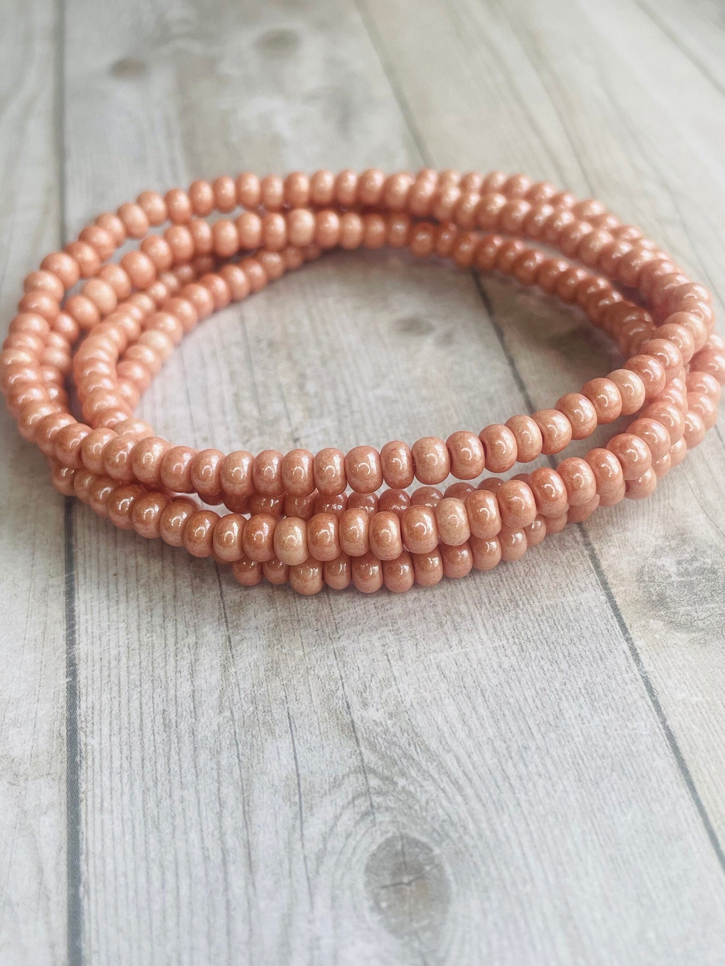 Blush pink bracelets pearly pink bracelets