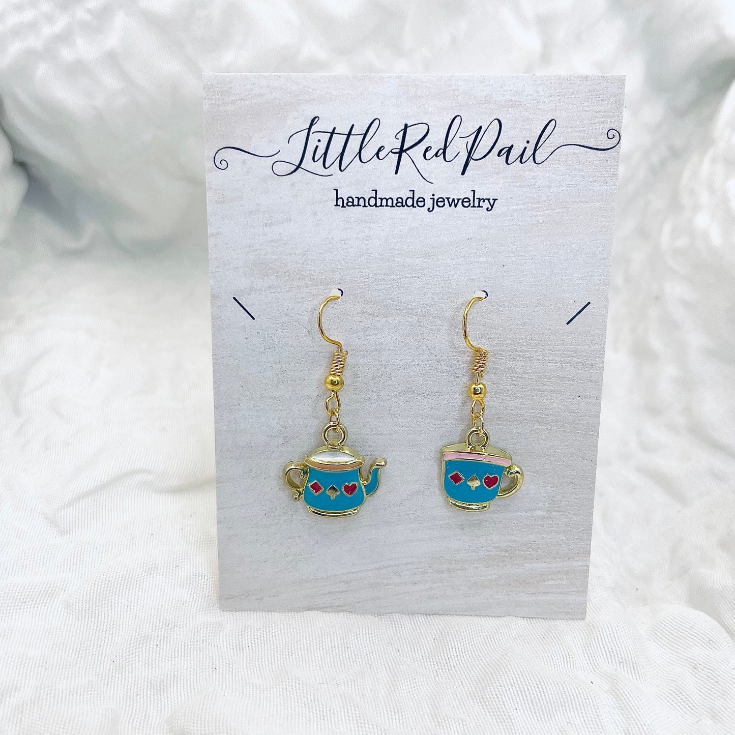 Tea pot or tea cup spill the tea necklace or earrings