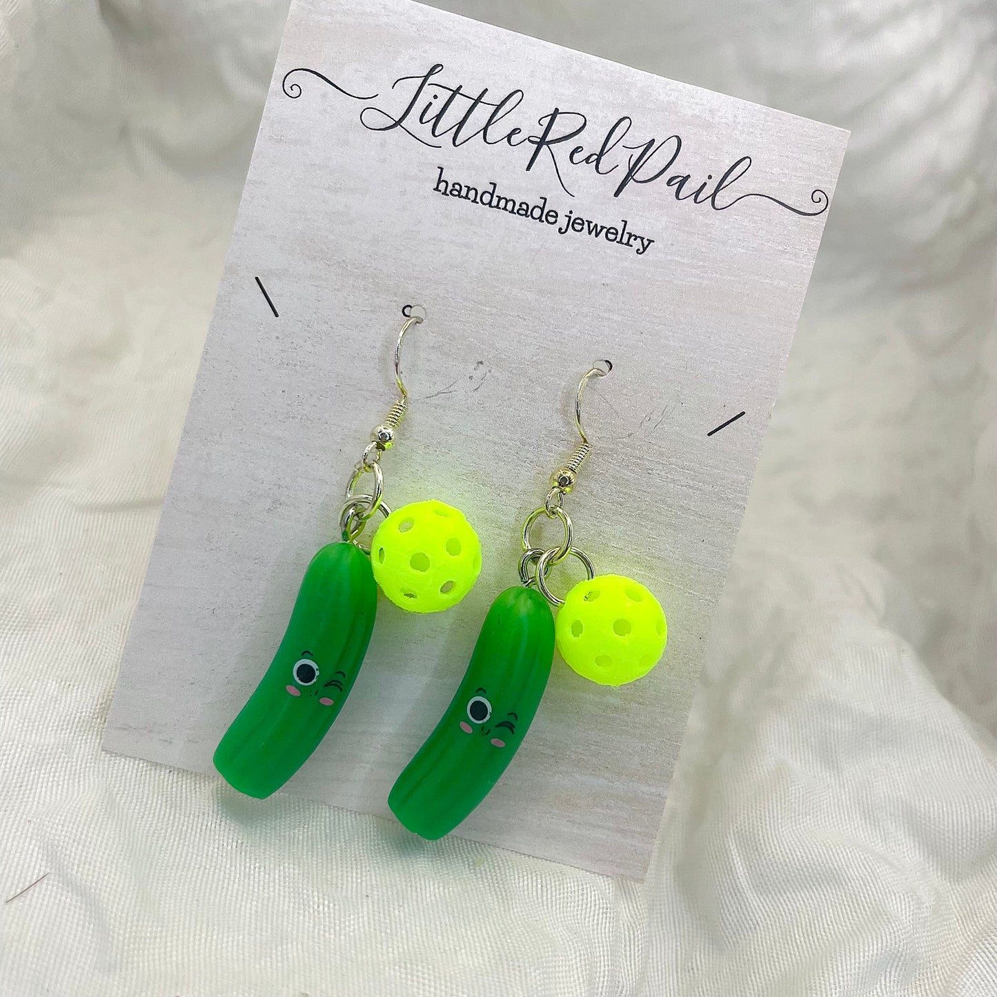 Pickelball earrings, pickelball enthusiast gift