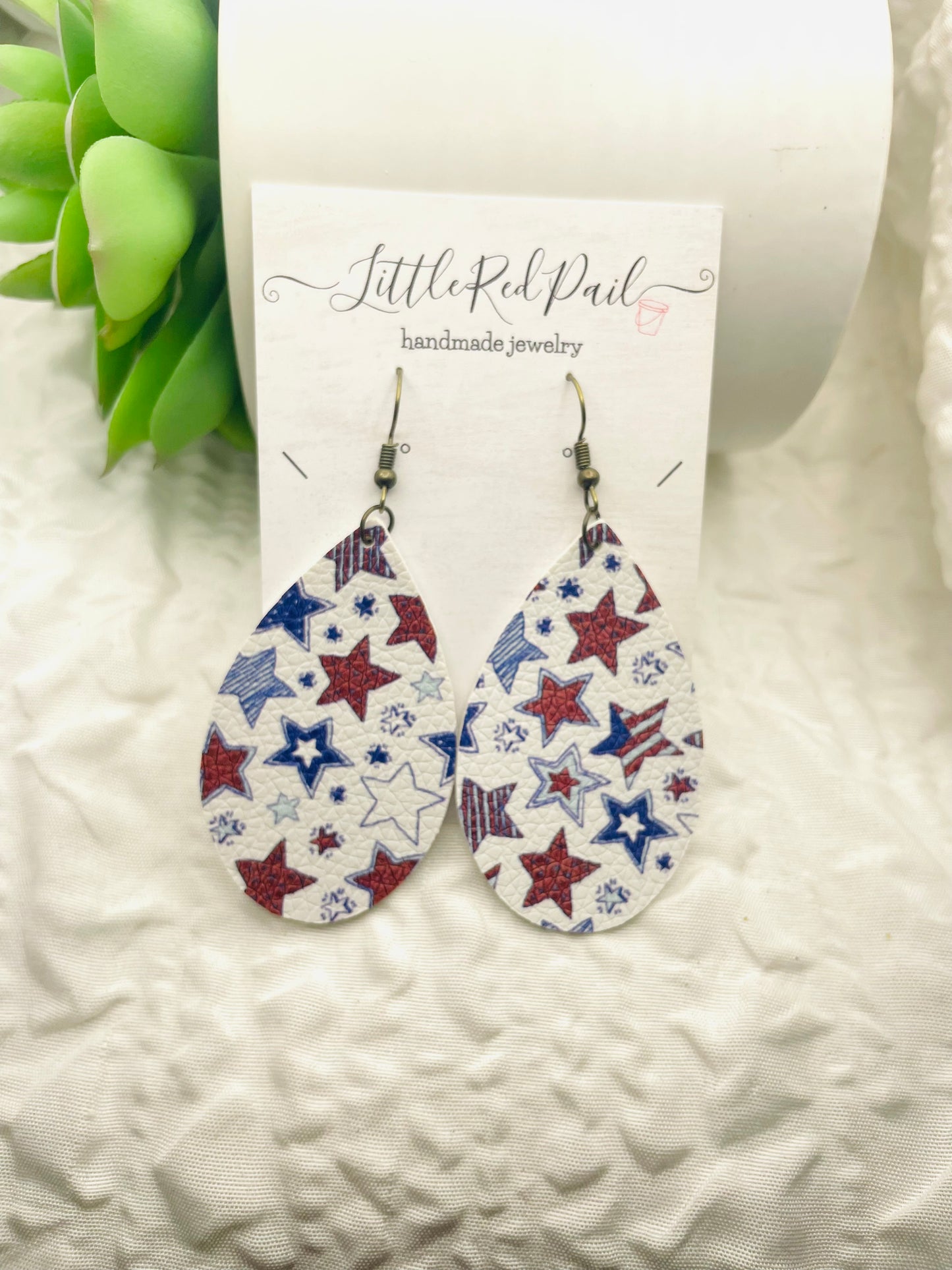 American flag earrings, 4th of July Patriotic earrings,