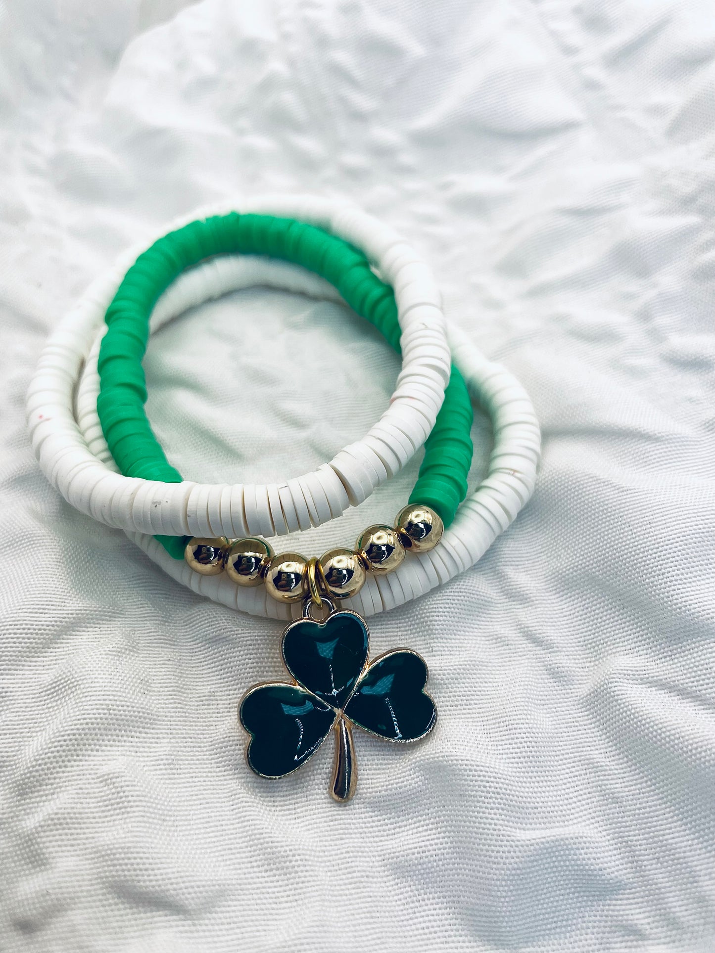 St. Patrick’s Day jewelry, shamrock bracelet