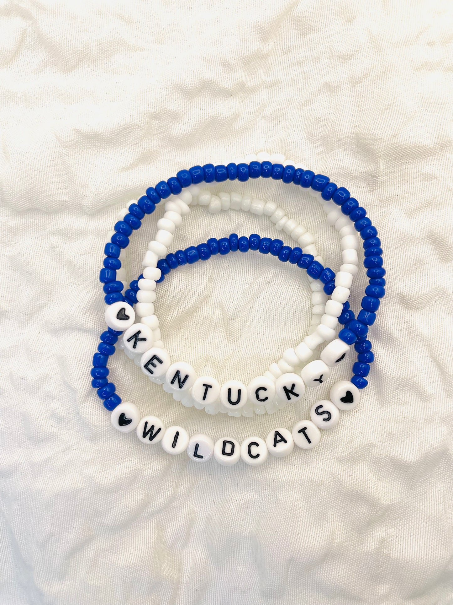 Kentucky Wildcats bracelet set, KY wildcats gift