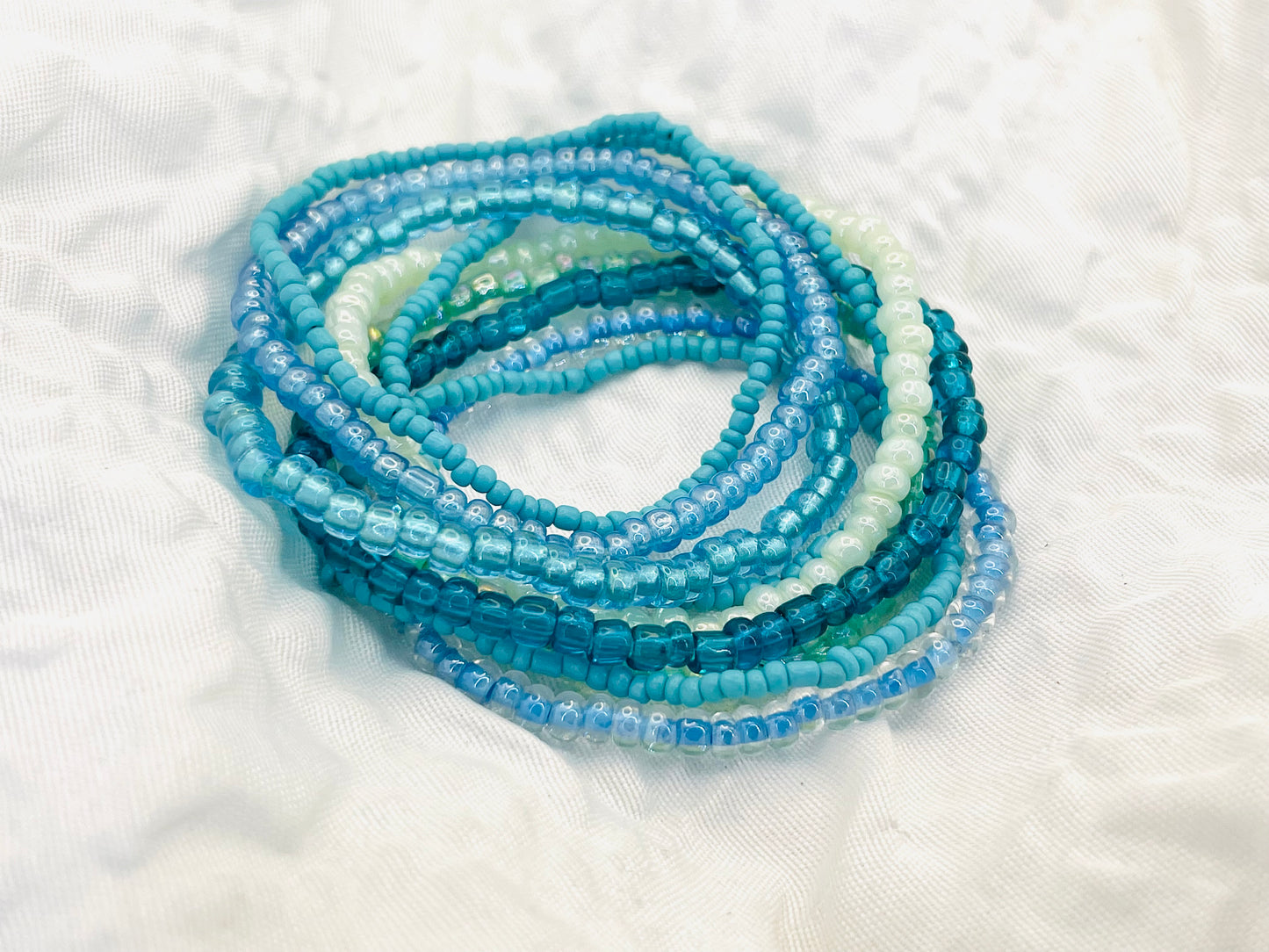 Turquoise Beach bracelets, summer bracelets, blue shade bracelets