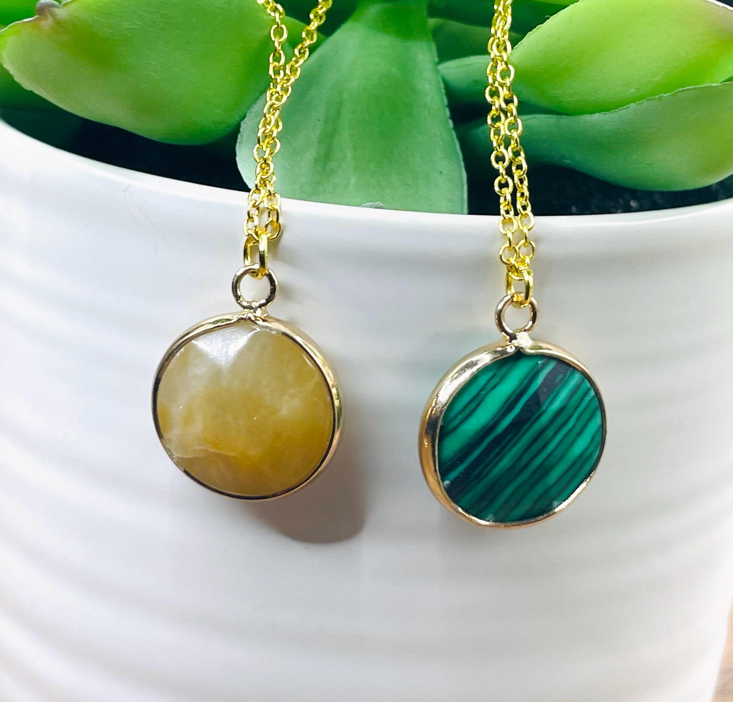 Gemstone pendant necklaces