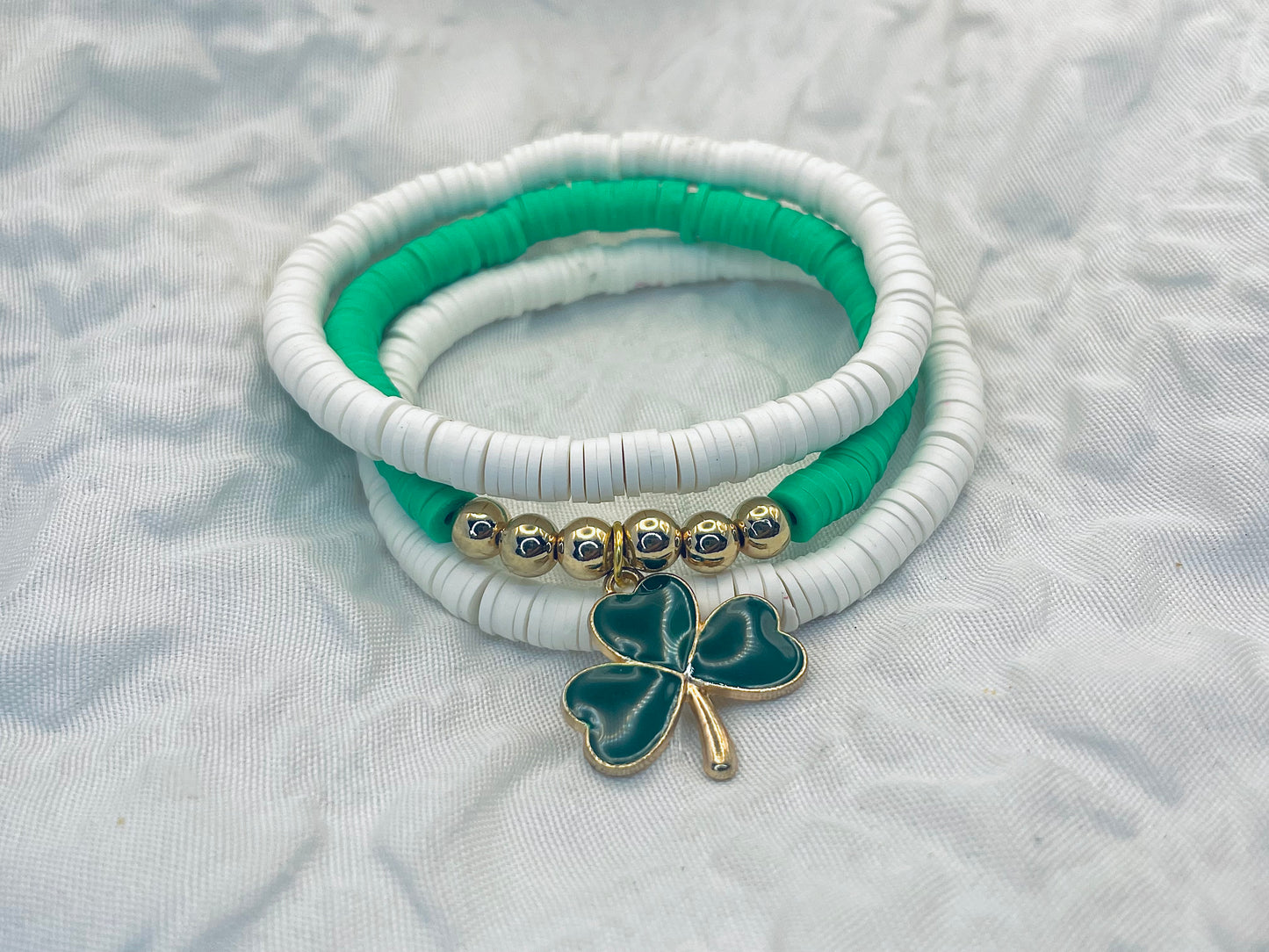 St. Patrick’s Day jewelry, shamrock bracelet