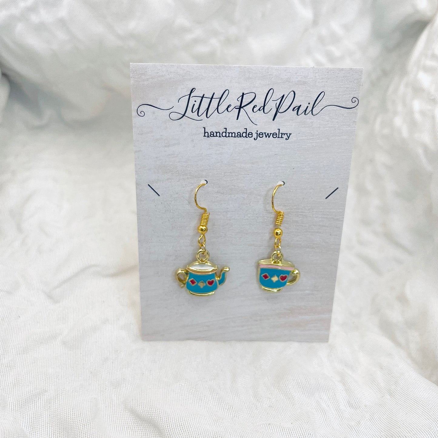 Tea pot or tea cup spill the tea necklace or earrings