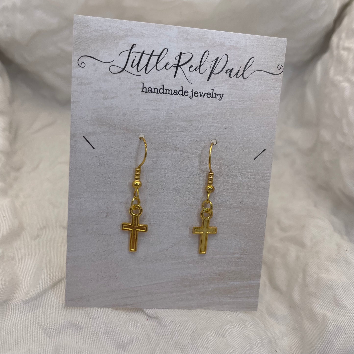 Cross earrings, Gold jewelry
